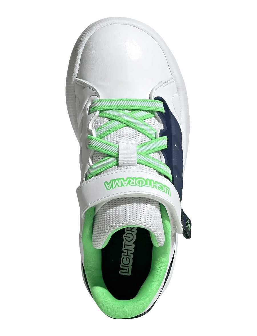 adidas Sportswear - LIGHTORAMA COURT EL C - lave sneakers - ftwwht/nindig/scrgrn - 4