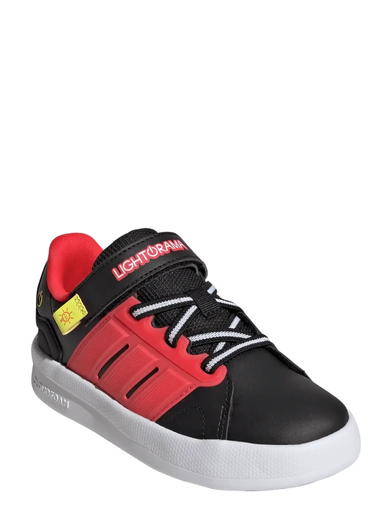 adidas Sportswear LIGHTORAMA COURT EL C - Laisvalaikio batai - CBLACK/LUCRED/SOLLEM / black