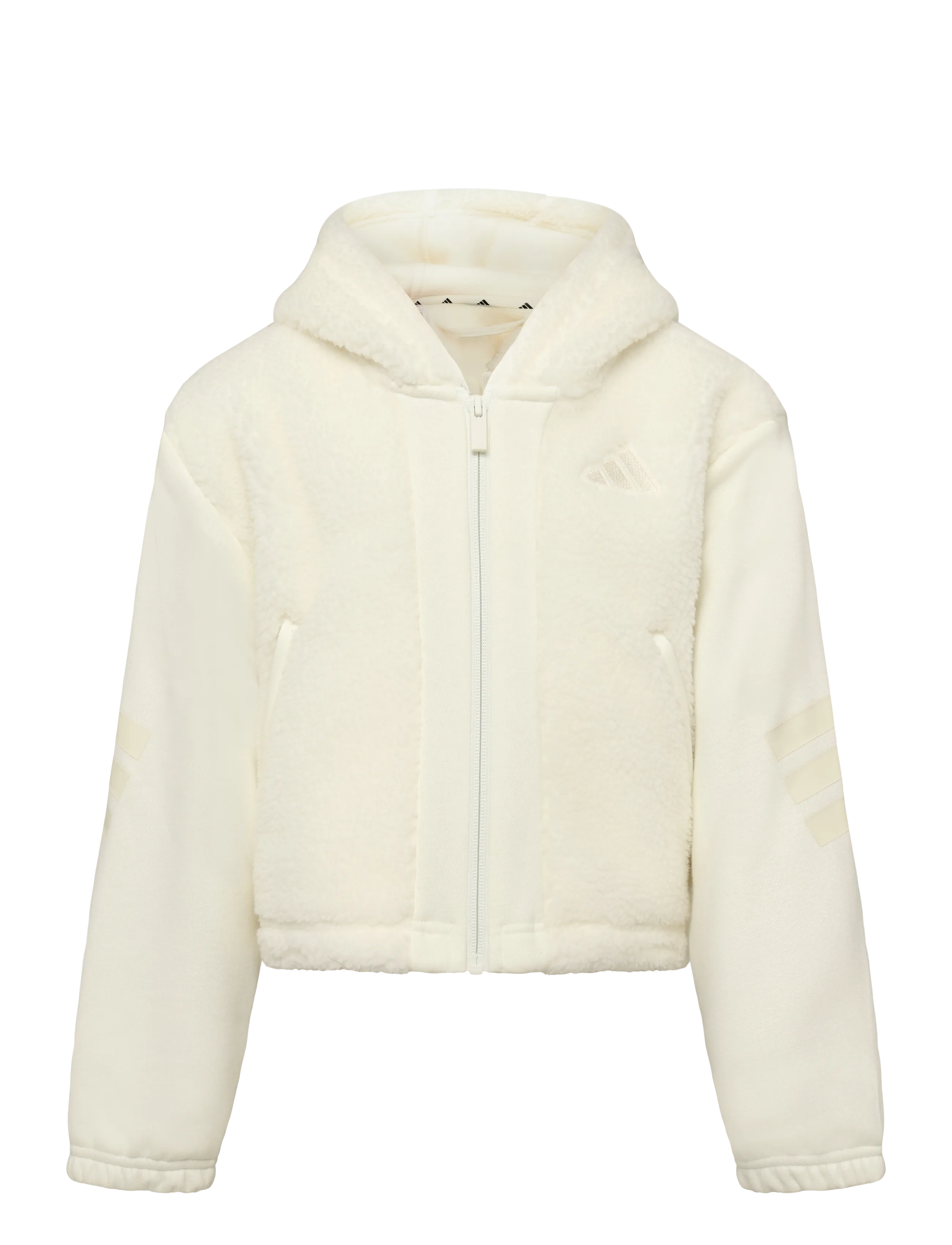 adidas Sportswear JG FI 3S FZ HD - Outerwear - OWHITE/CREWHT / cream