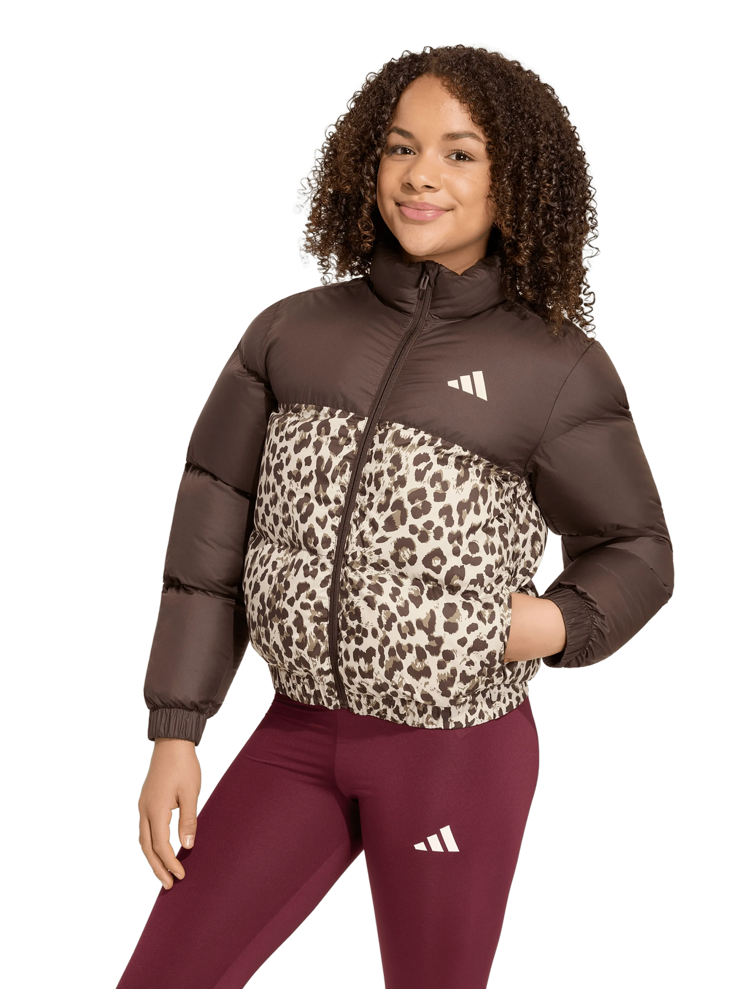 adidas Sportswear - JG SD AOP JKT - isolerede jakker - dbrown/crli/khasix/cr - 2
