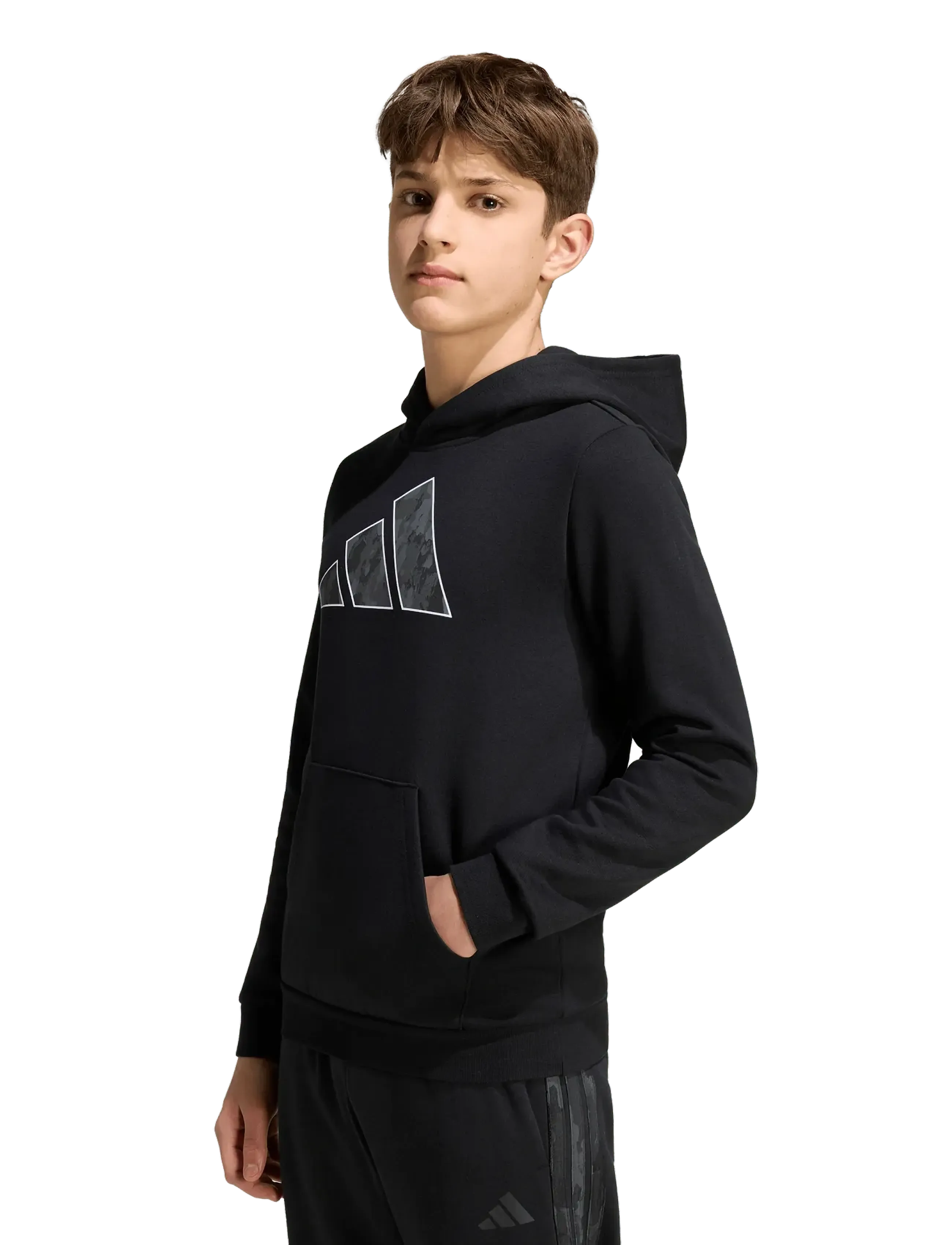adidas Sportswear - J CAMO HD - huvtröjor - black - 3