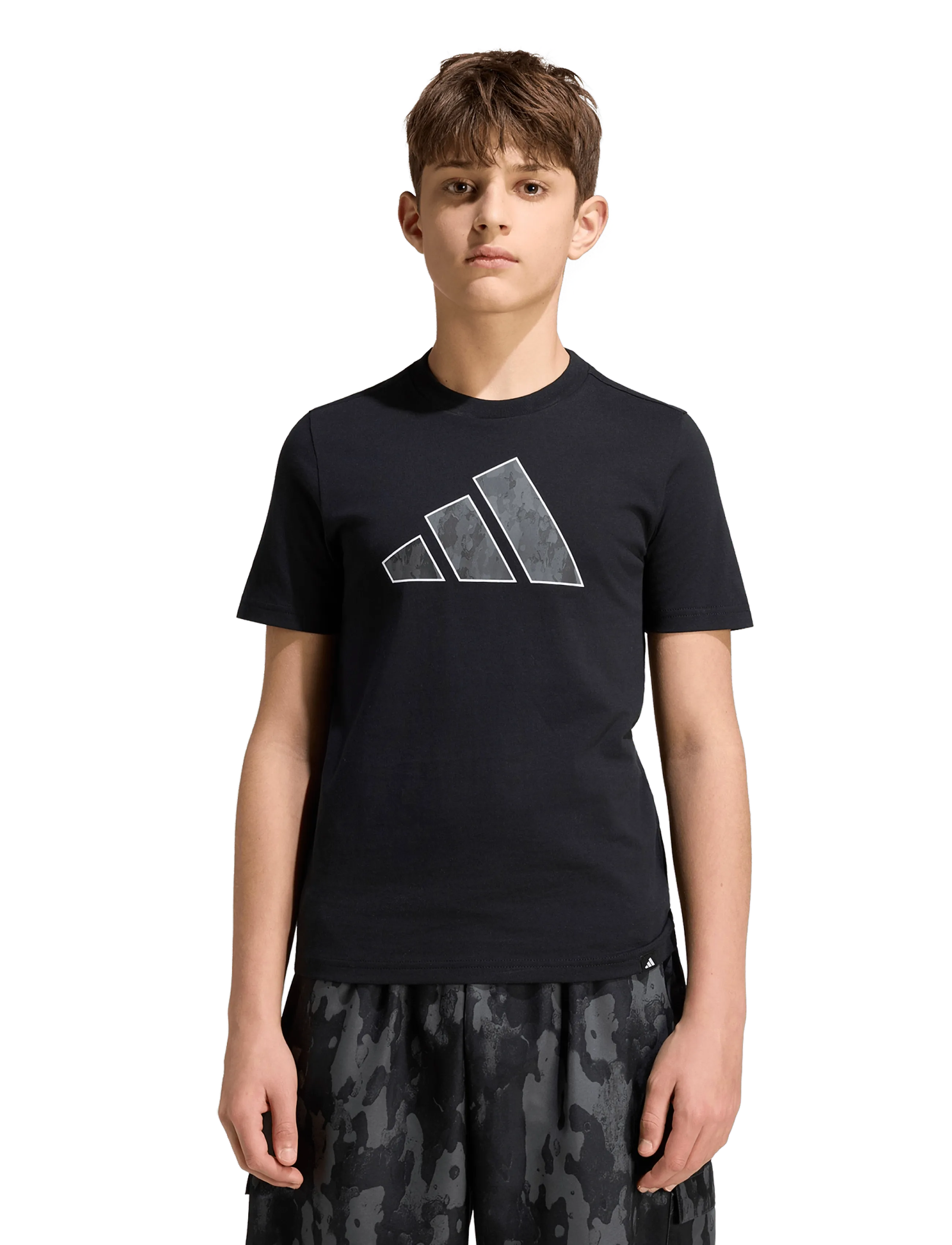 adidas Sportswear - J CAMO T - sports tops - black - 3