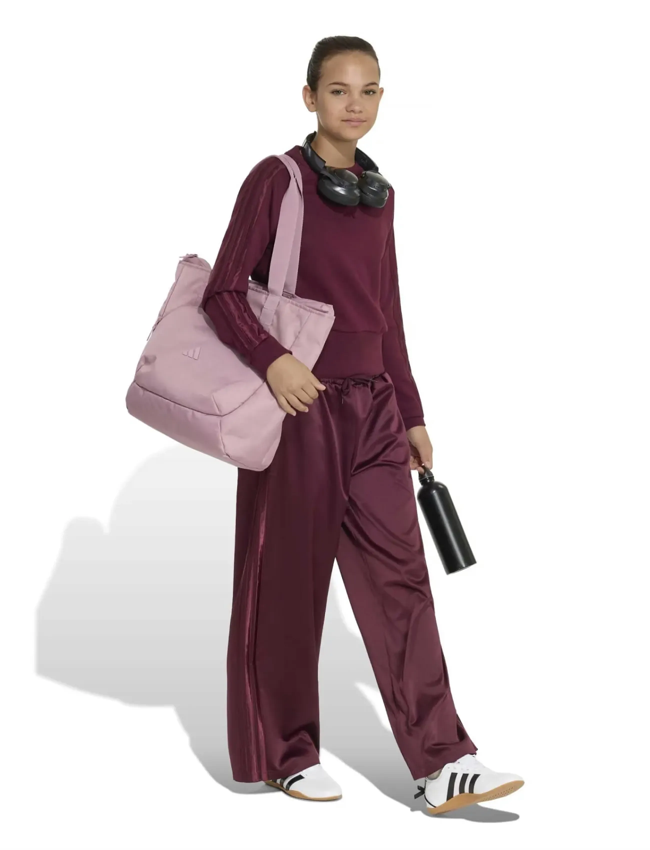 adidas Sportswear - JG SATIN SWT - sweatshirts - maroon/maroon - 2
