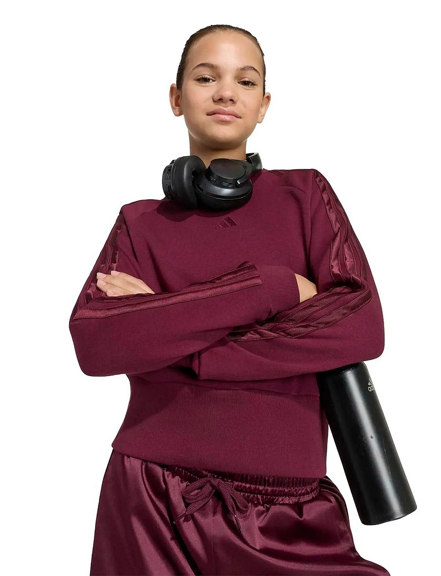 adidas Sportswear - JG SATIN SWT - sweatshirts - maroon/maroon - 3