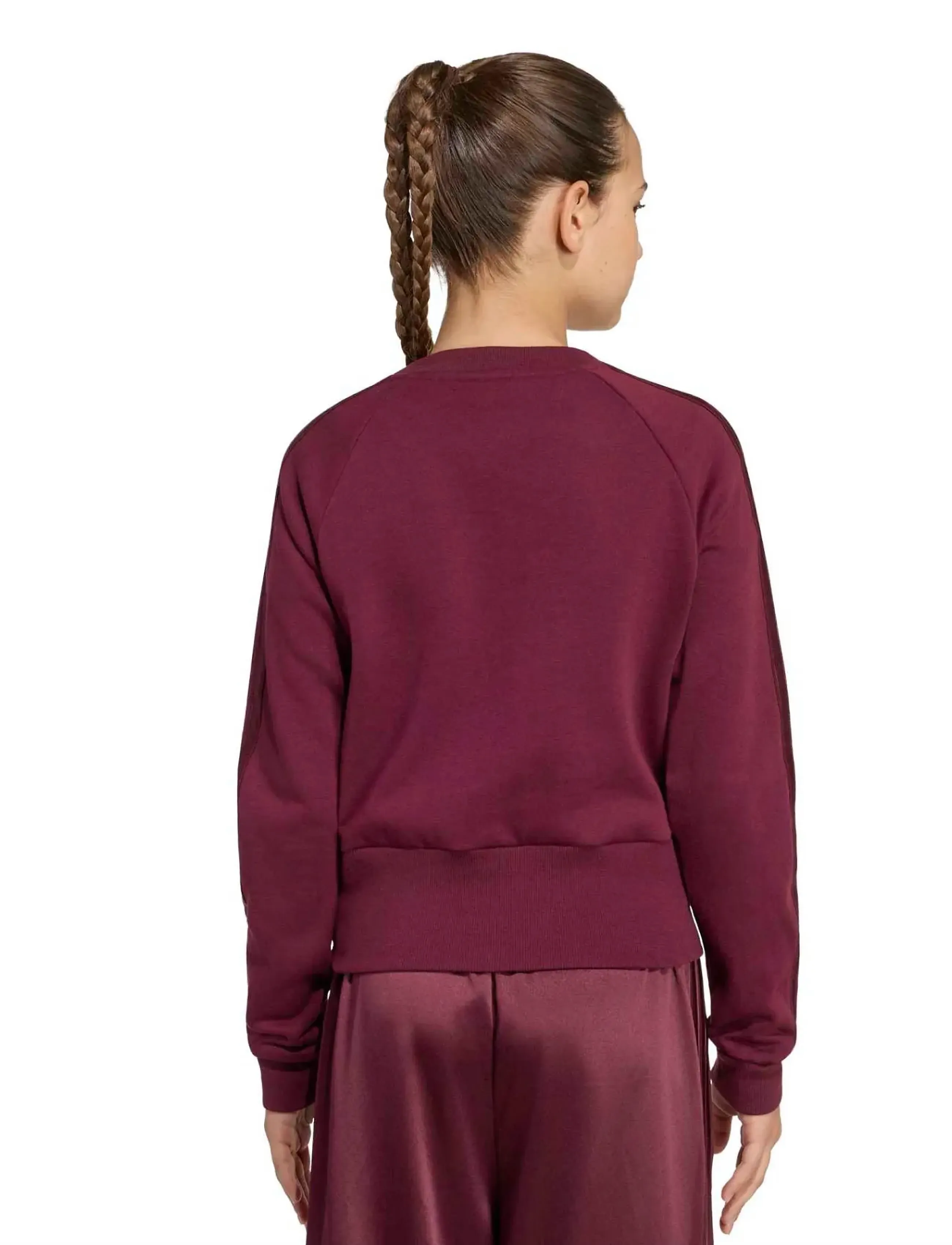 adidas Sportswear - JG SATIN SWT - sweatshirts - maroon/maroon - 4