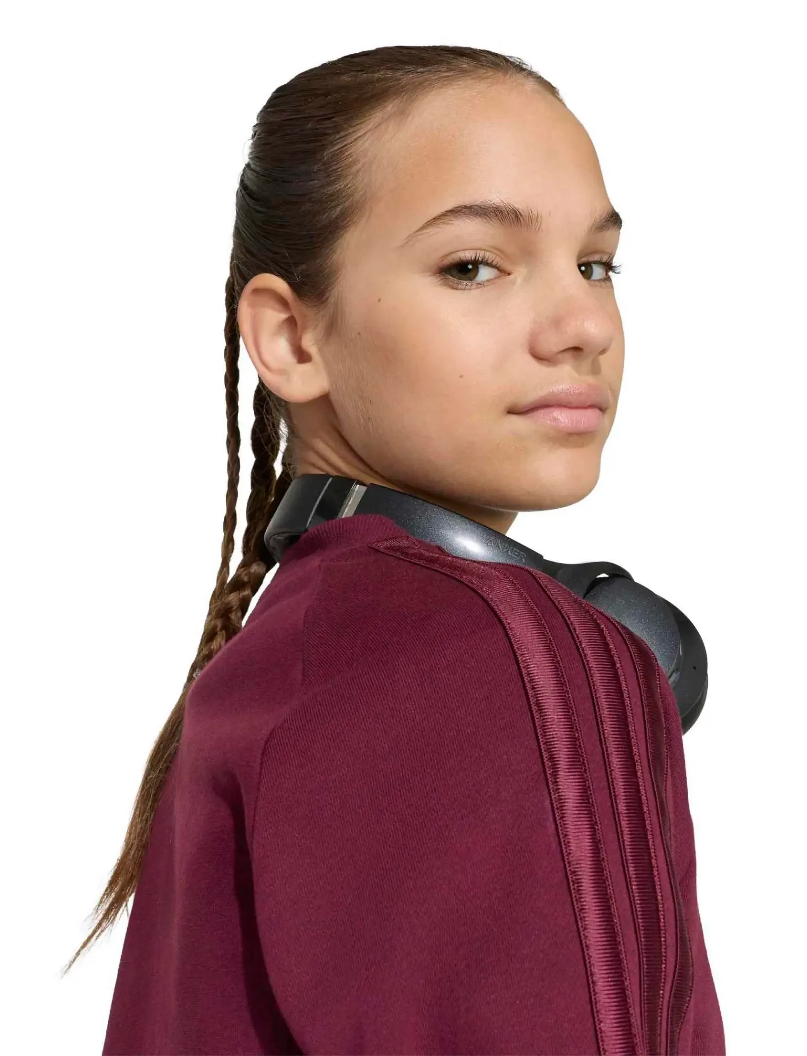 adidas Sportswear - JG SATIN SWT - sweatshirts - maroon/maroon - 5