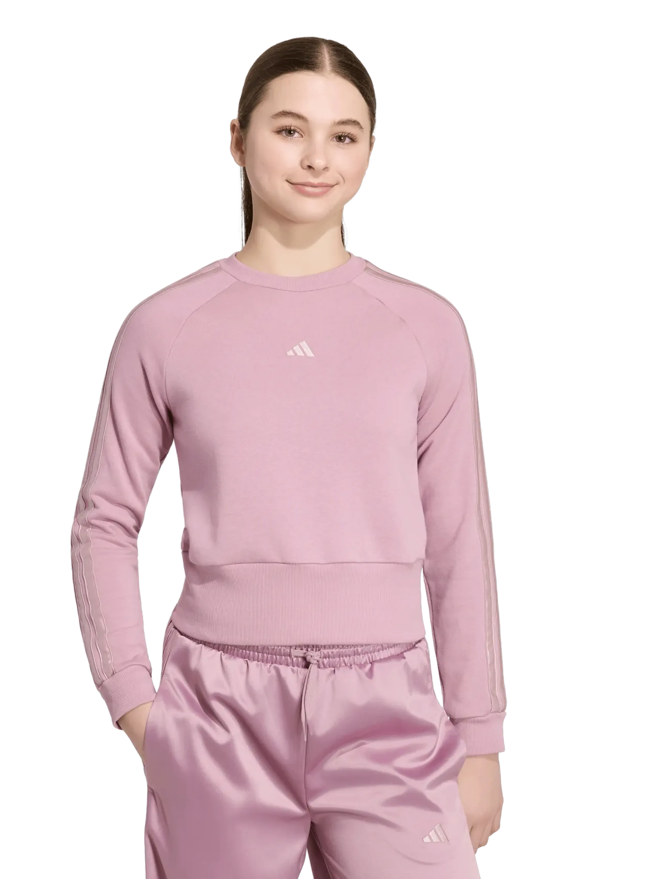 adidas Sportswear - JG SATIN SWT - dressipluusid - magmau/dualil - 2