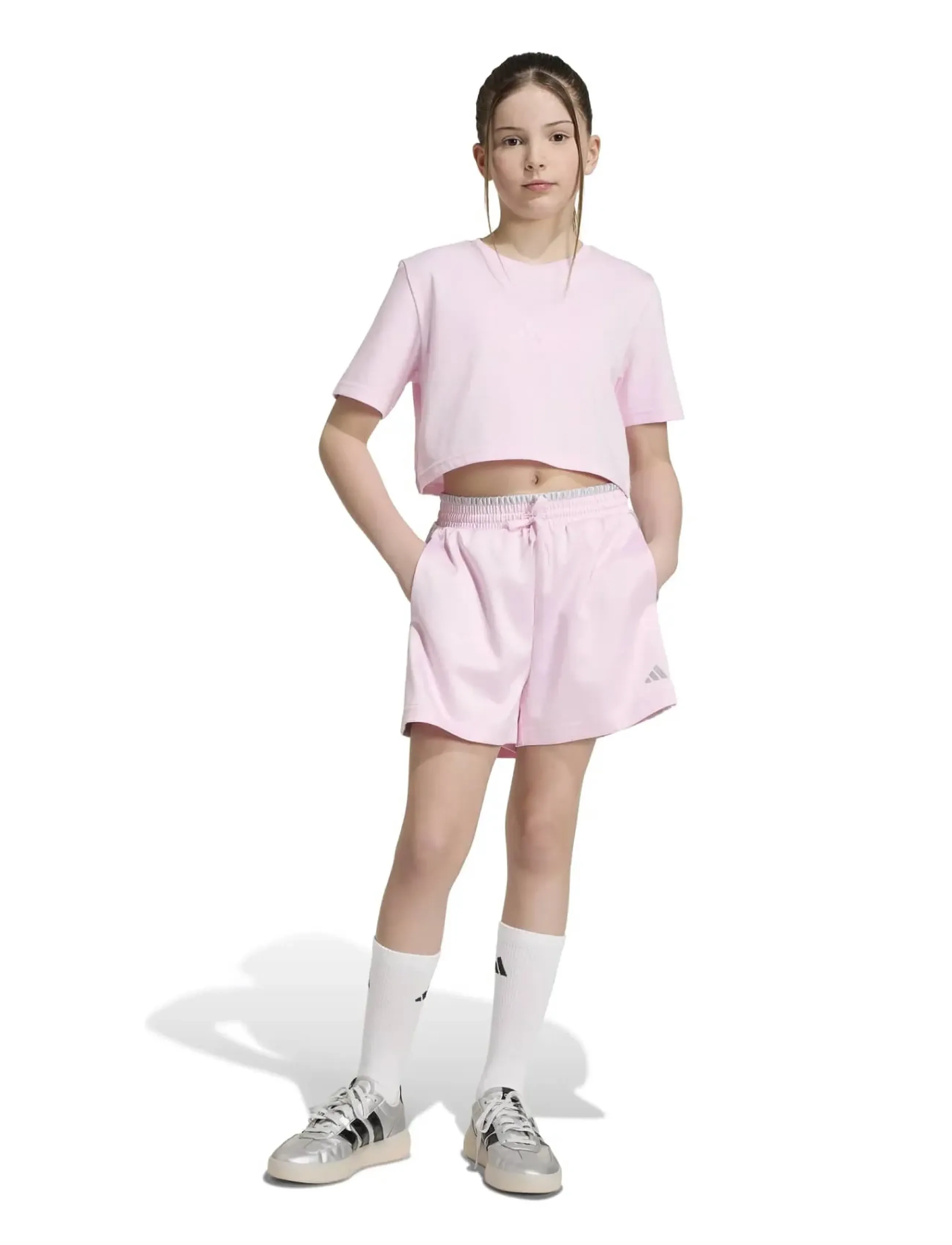 adidas Sportswear - JG SATIN T - kortärmade t-shirts - clpink - 2