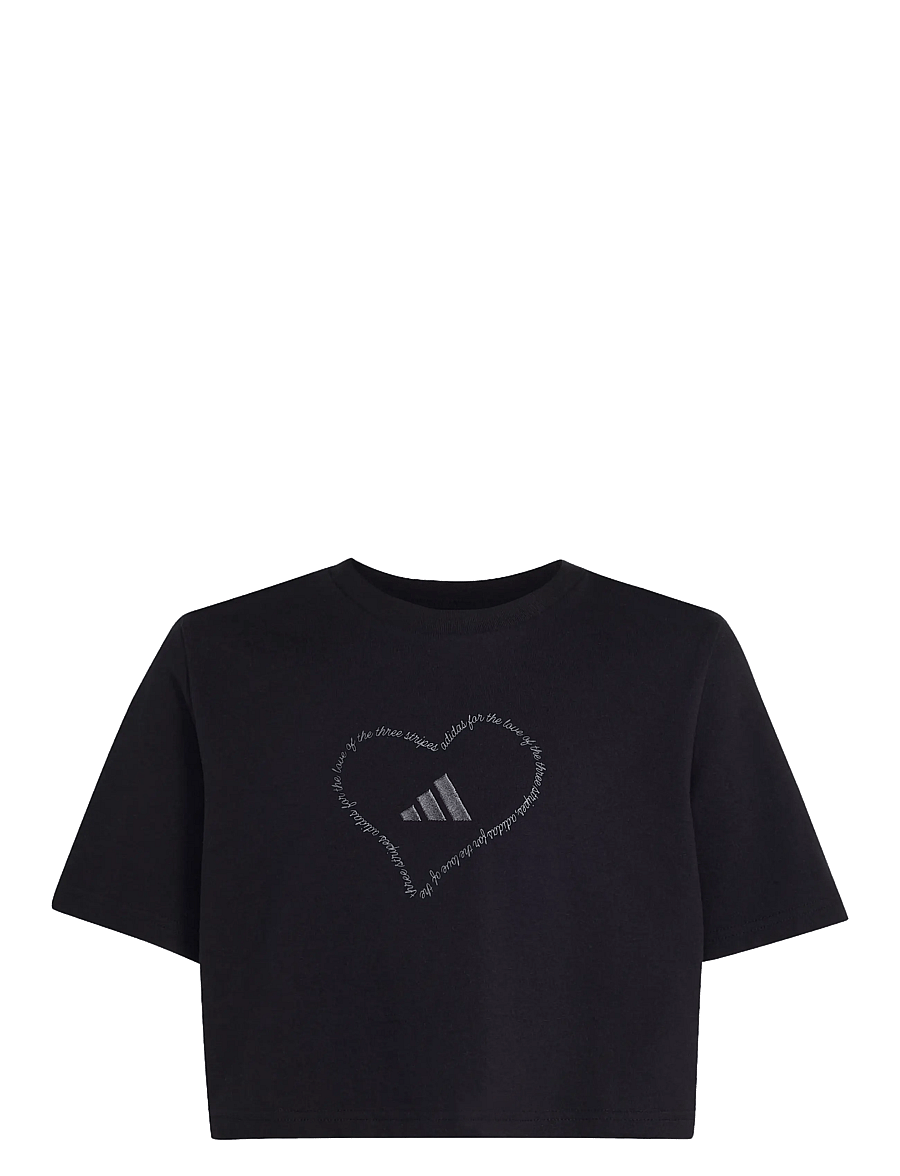 adidas Sportswear - JG SATIN T - lühikeste varrukatega t-särgid - black - 1
