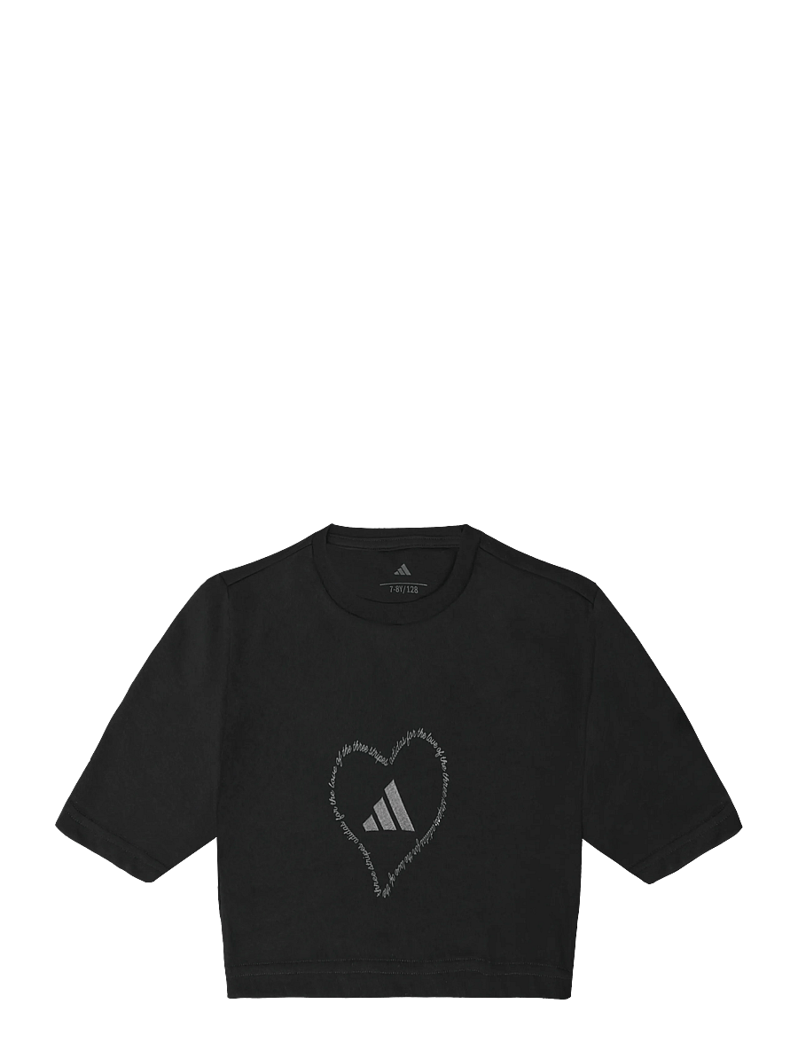 adidas Sportswear - JG SATIN T - kurzärmelig - black - 1
