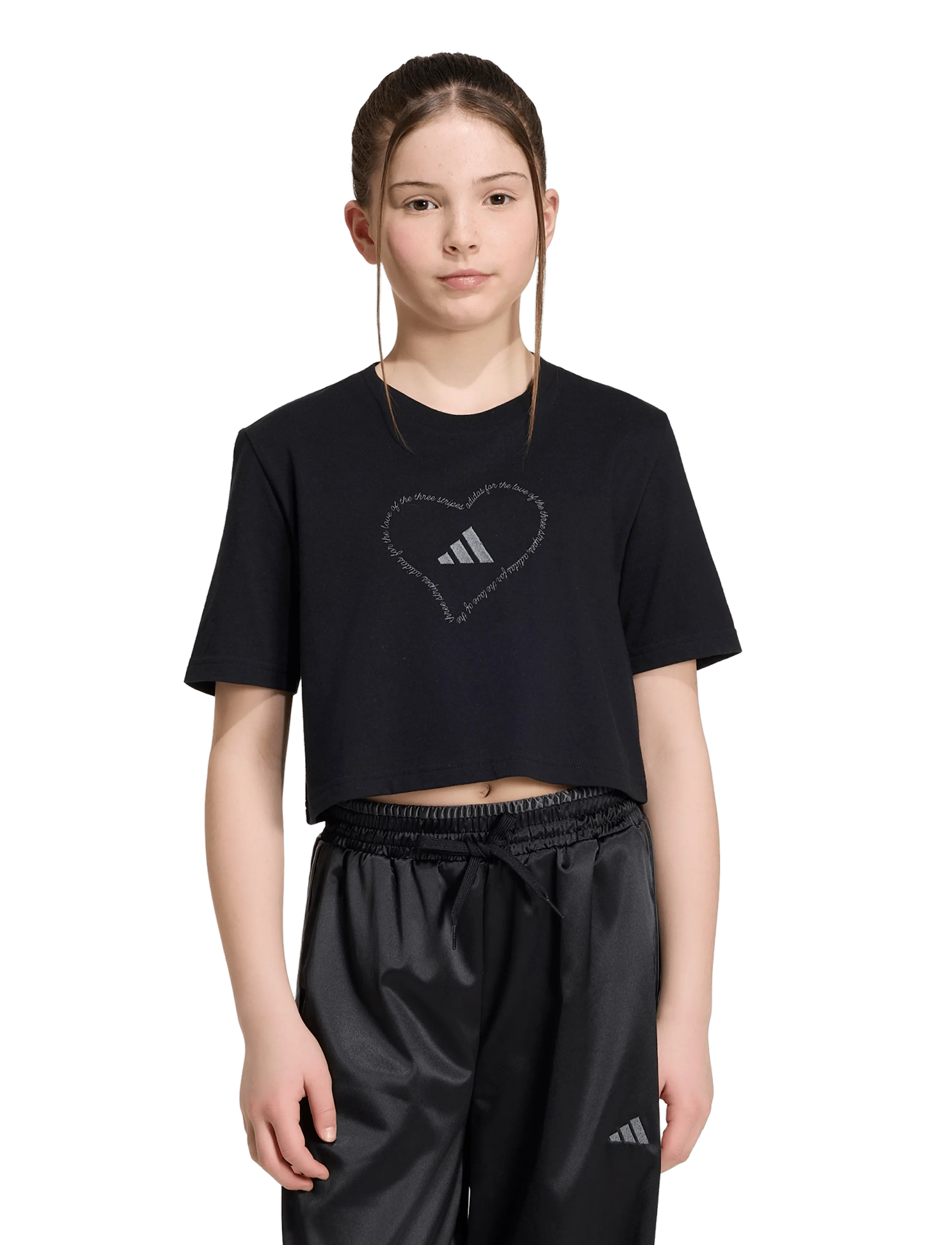 adidas Sportswear - JG SATIN T - black - 2