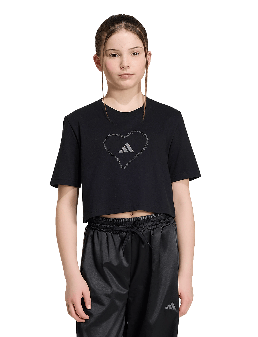 adidas Sportswear - JG SATIN T - lühikeste varrukatega t-särgid - black - 2