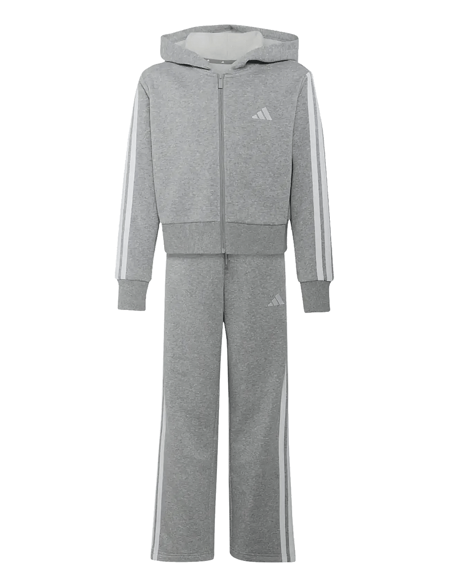 adidas Sportswear - JG 3S FL TS 240 - trainingsanzug - mgreyh/white - 0