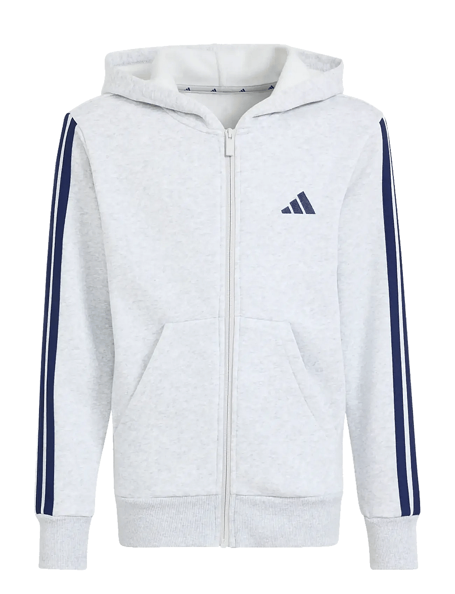 adidas Sportswear - J 3S FL FZ HD - hættetrøjer - lgreyh/dkblue - 0