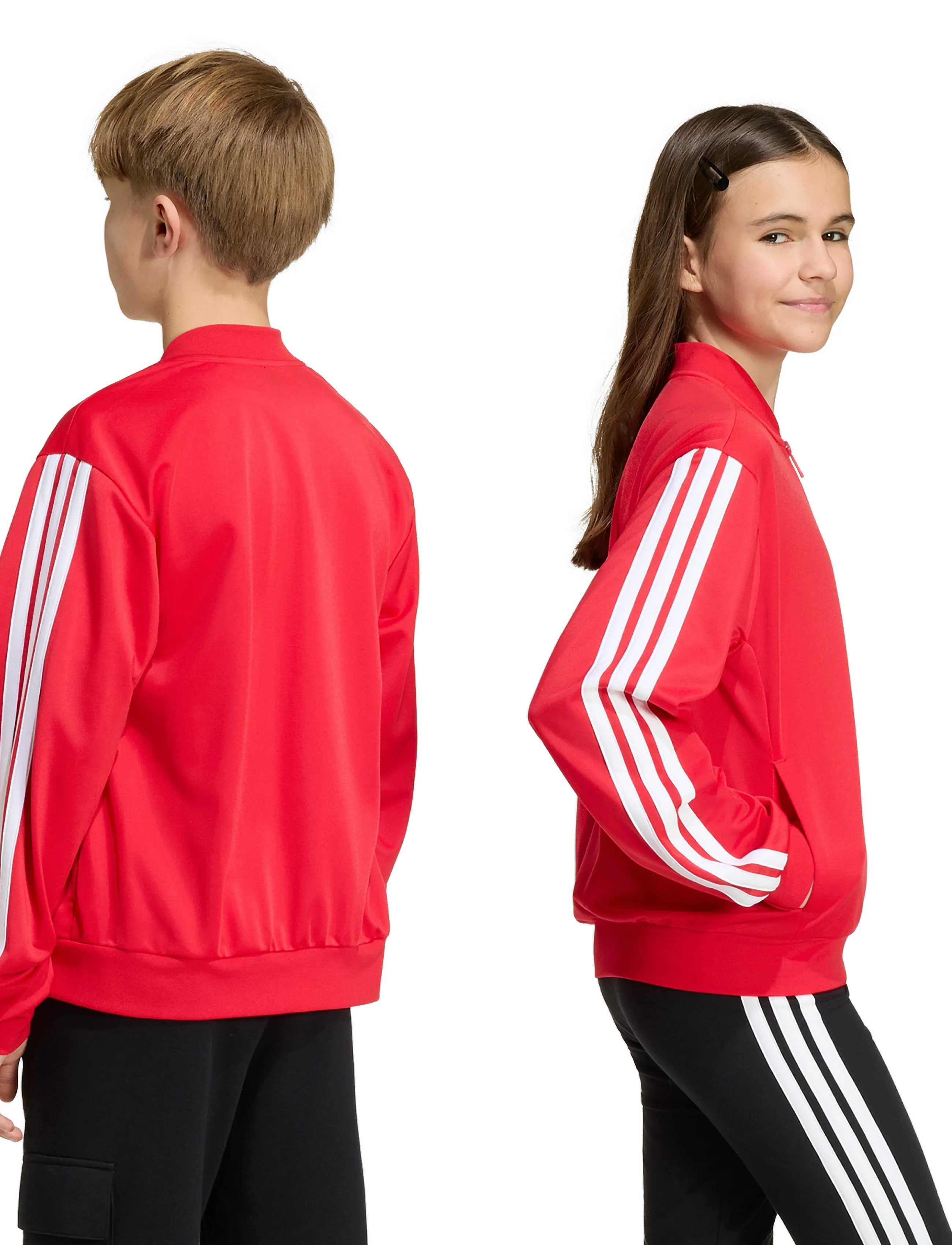 adidas Sportswear - J 3S FZ TR TT - dressipluusid - purrub/white - 2