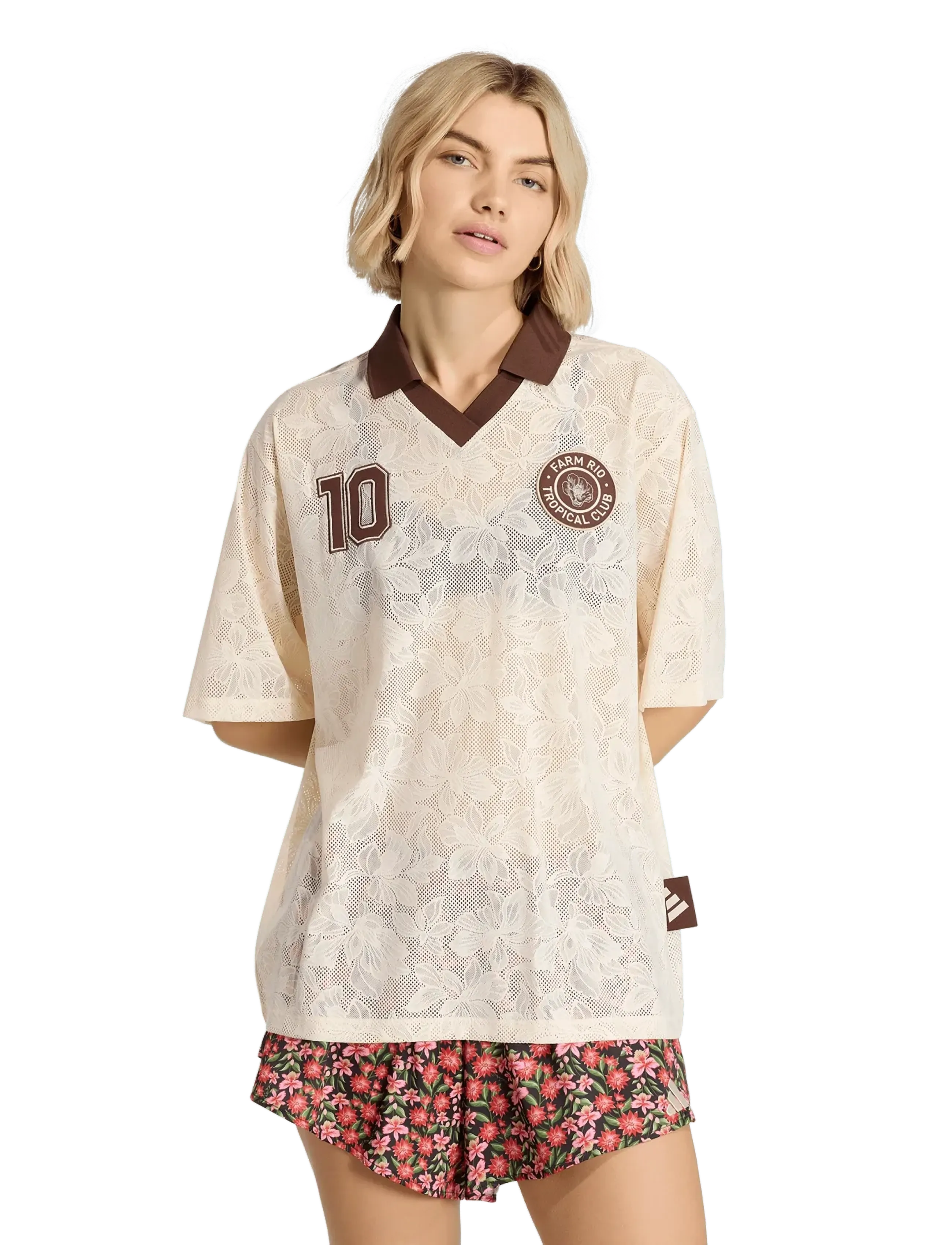 adidas Sportswear - FARM PRM JERSEY - skjorter - ecrtin/auburn - 5