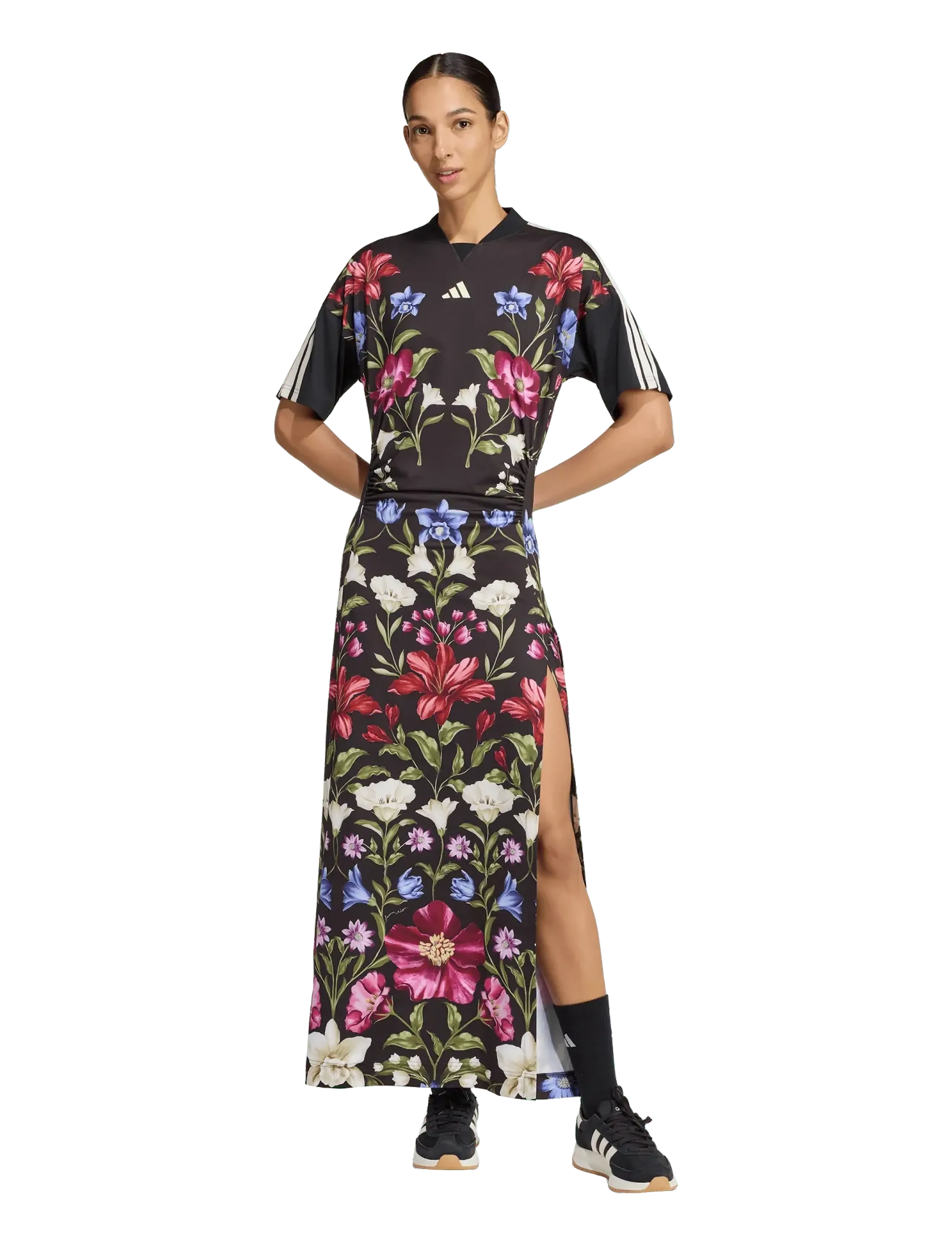 adidas Sportswear - FARM PRM DRESS - kjoler & nederdele - black/crewht/cragrn - 2