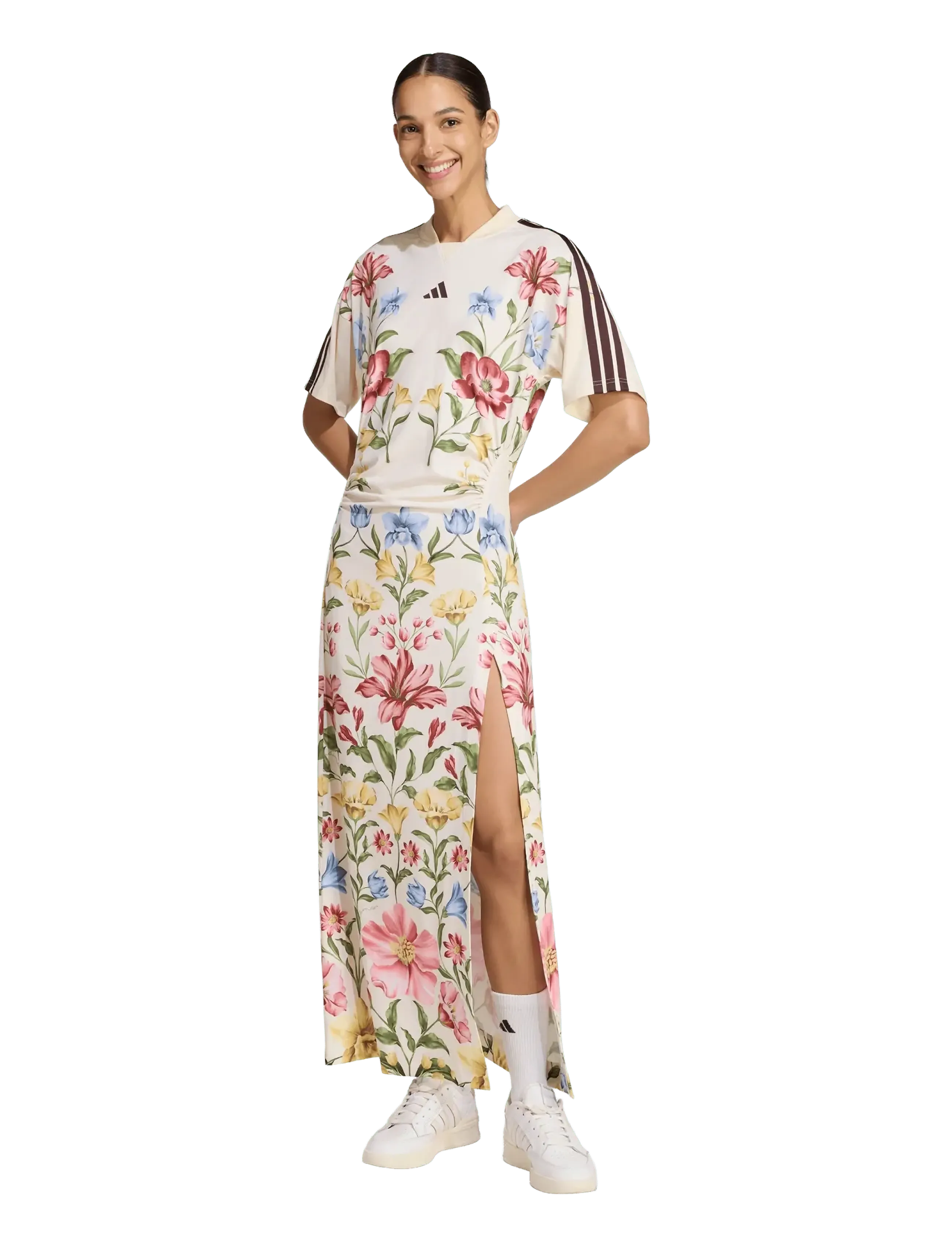 adidas Sportswear - FARM PRM DRESS - kleidid ja seelikud - ecrtin/shabrn/cragrn - 4