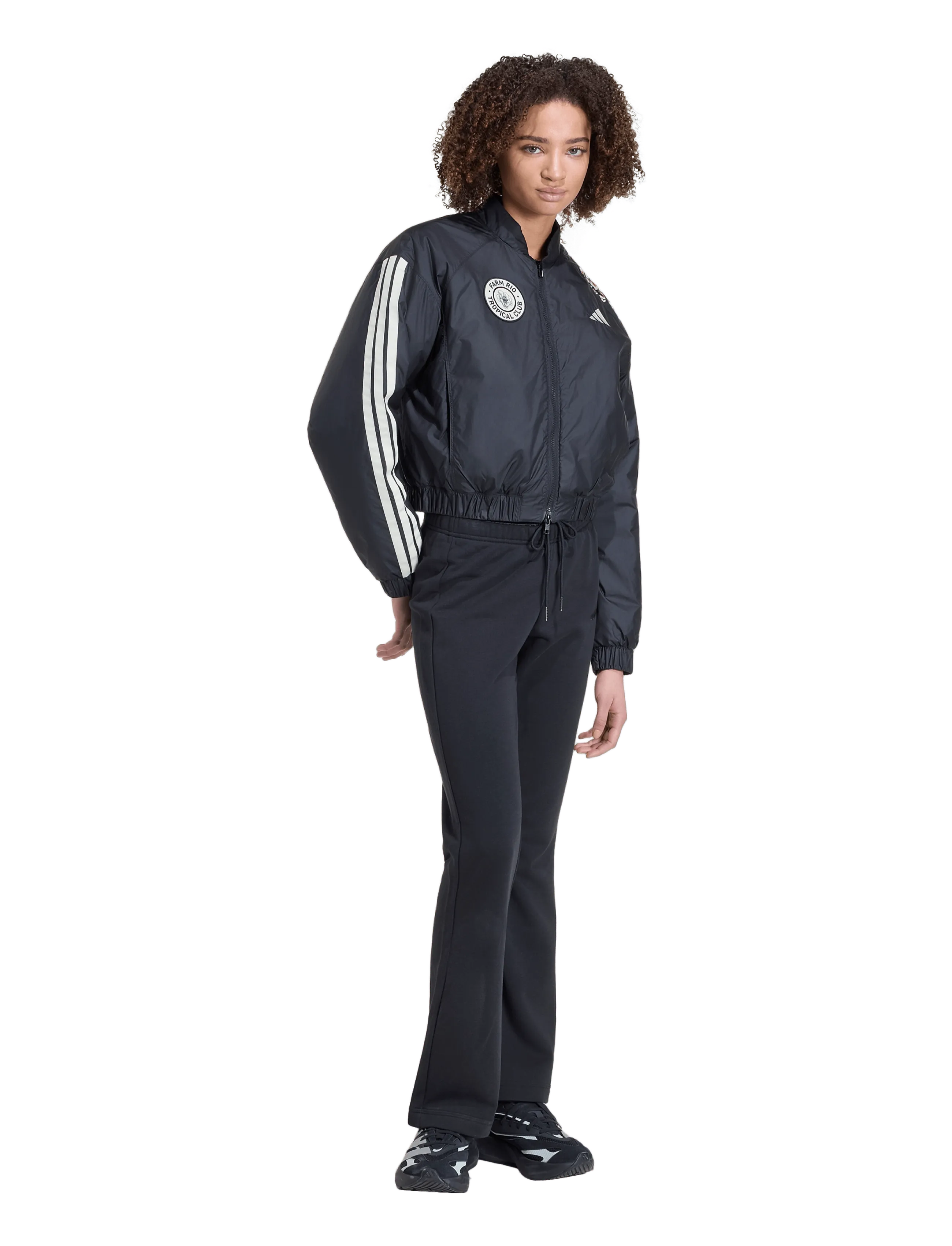 adidas Sportswear - FARM BMBR JKT - autumn savings - black/crewht - 4