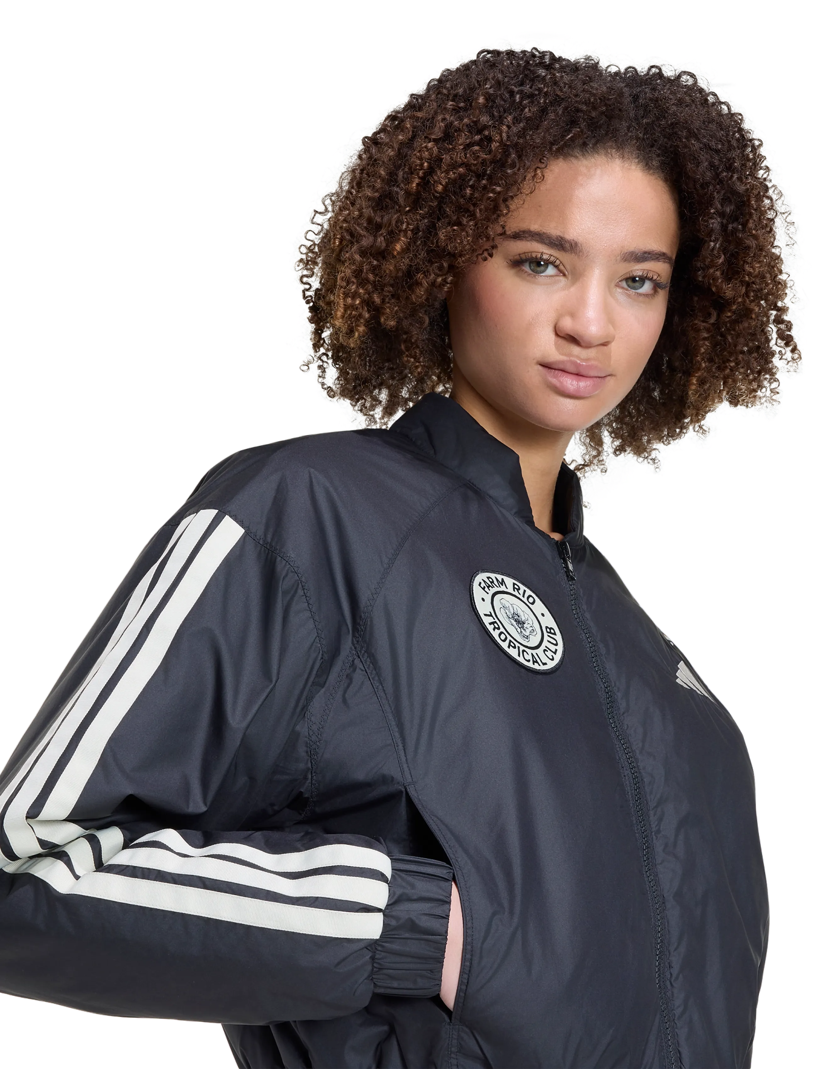 adidas Sportswear - FARM BMBR JKT - autumn savings - black/crewht - 5
