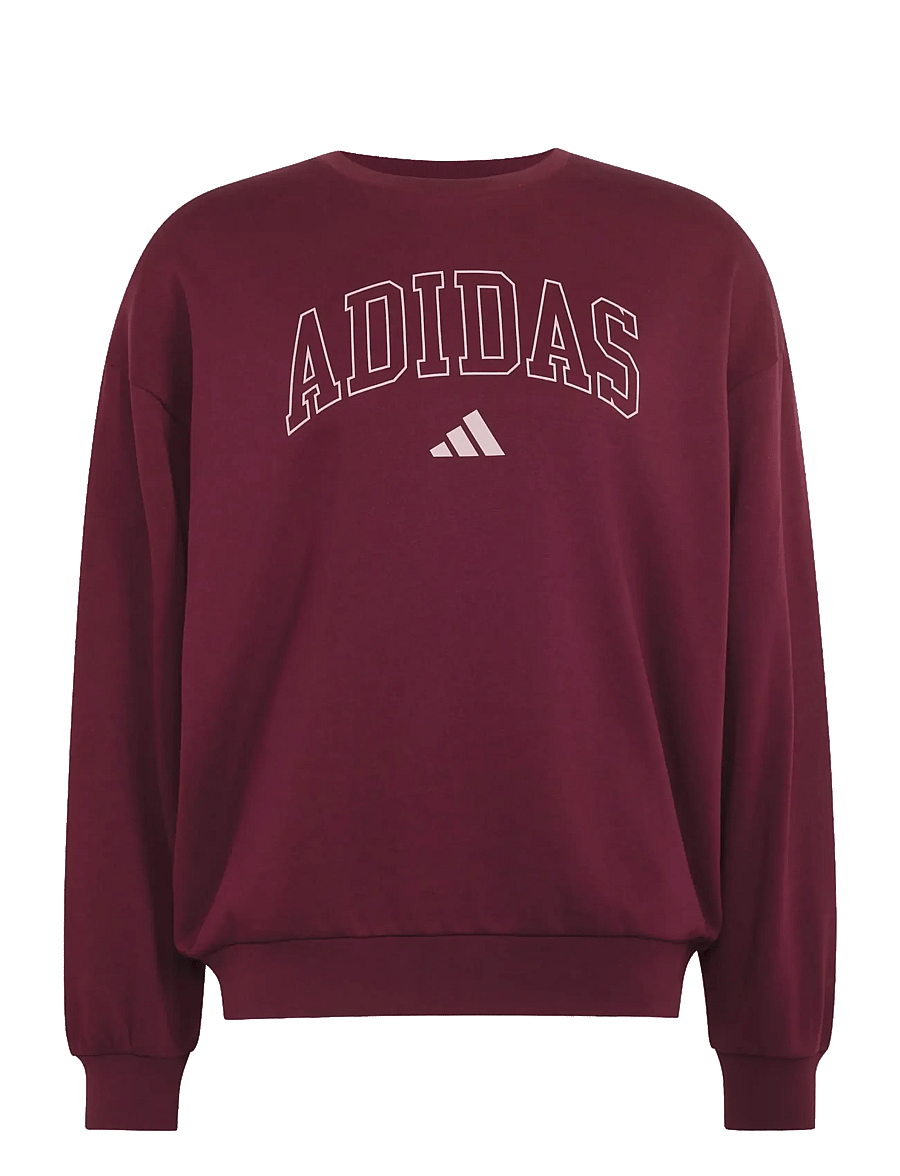 adidas Sportswear - M COLL FL CRW - alussärgid - maroon/magmau - 1
