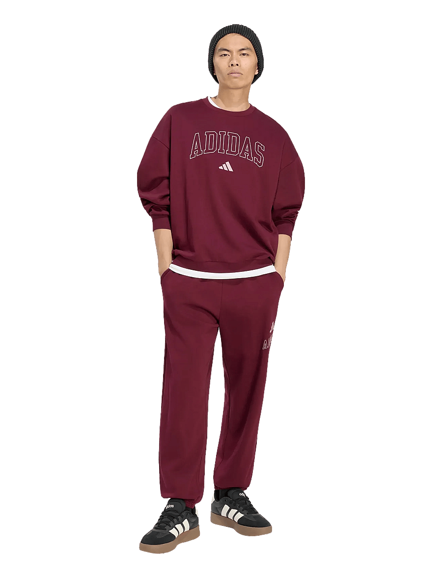 adidas Sportswear - M COLL FL CRW - alussärgid - maroon/magmau - 0