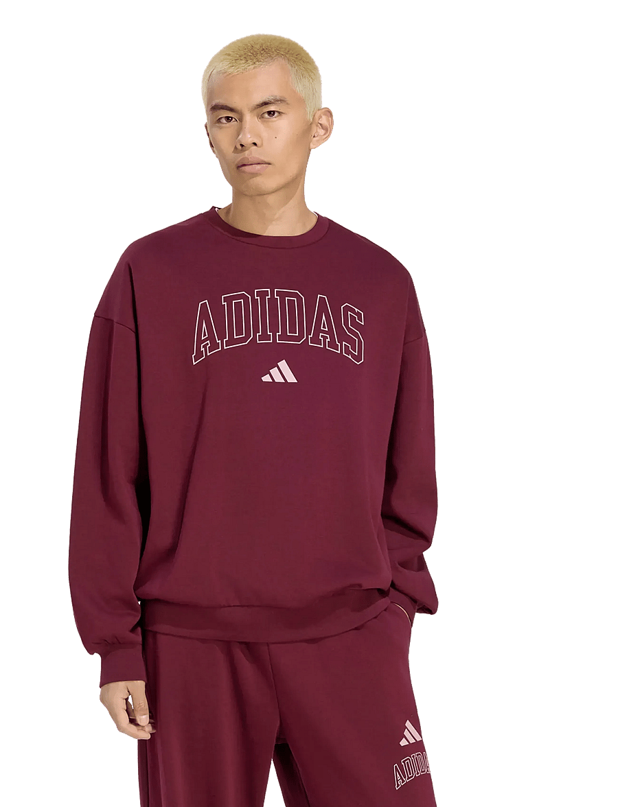 adidas Sportswear - M COLL FL CRW - alussärgid - maroon/magmau - 2