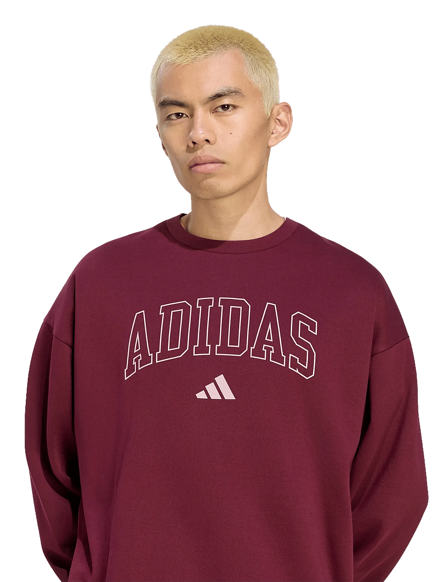adidas Sportswear - M COLL FL CRW - alussärgid - maroon/magmau - 3