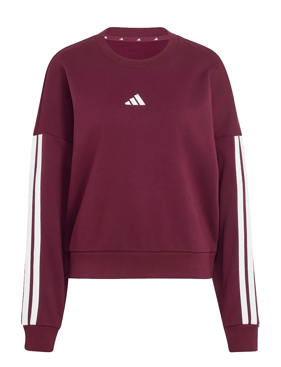 adidas Sportswear - W 3S FT SWT - sweatshirts - maroon/white - 1