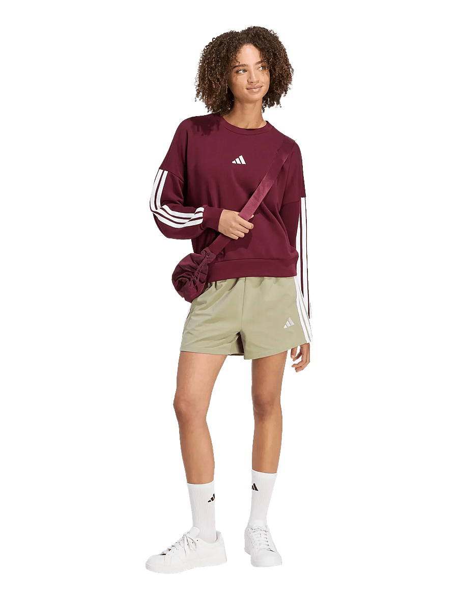 adidas Sportswear - W 3S FT SWT - sweatshirts - maroon/white - 0
