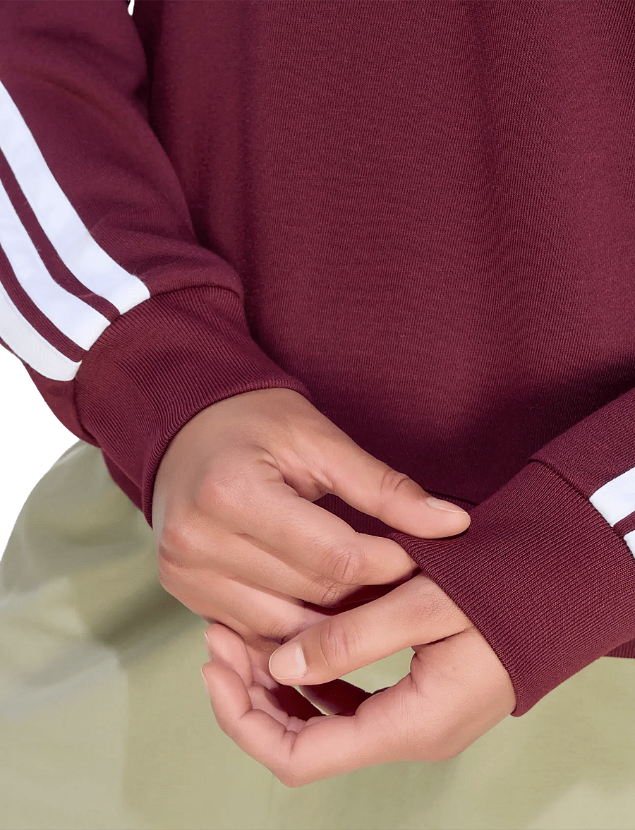 adidas Sportswear - W 3S FT SWT - sweatshirts - maroon/white - 4