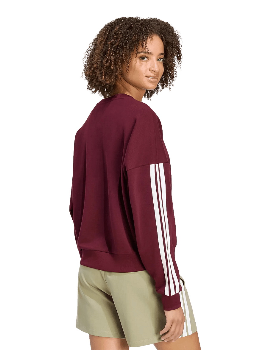 adidas Sportswear - W 3S FT SWT - sweatshirts - maroon/white - 5