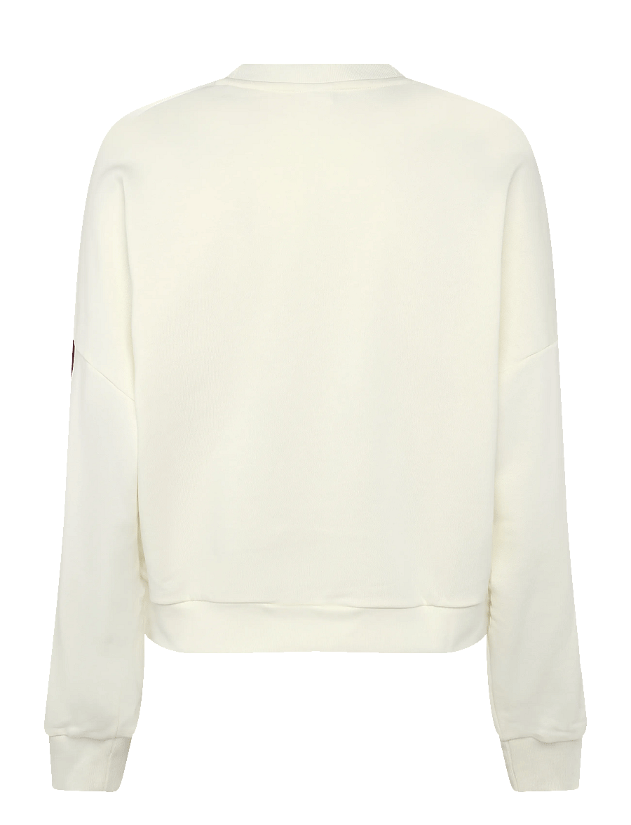 adidas Sportswear - W 3S FT SWT - Överdelar - ivory/maroon - 1