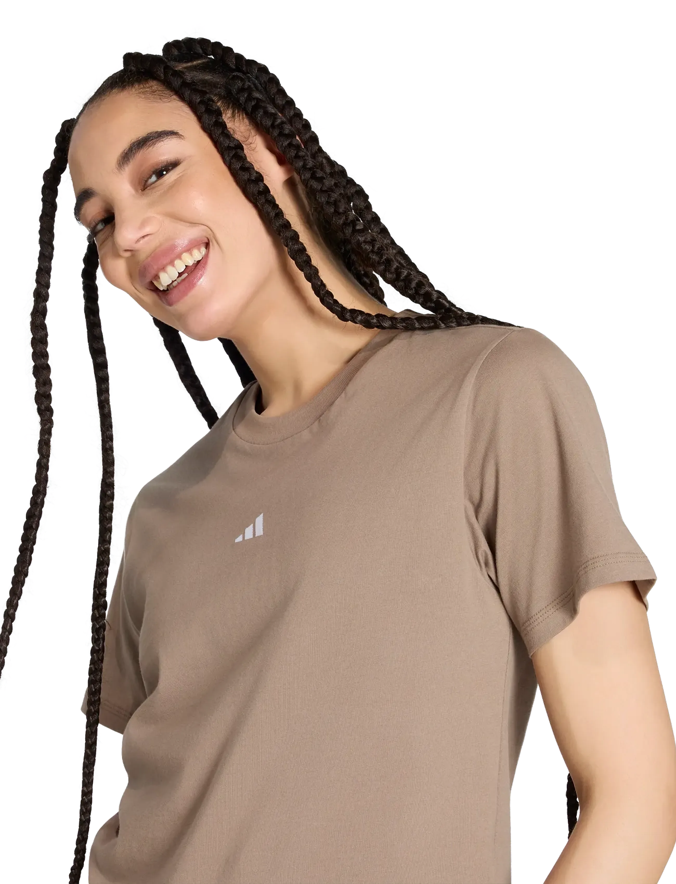 adidas Sportswear - W 3S SJ T - alussärgid ja t-särgid - khasix/white - 2