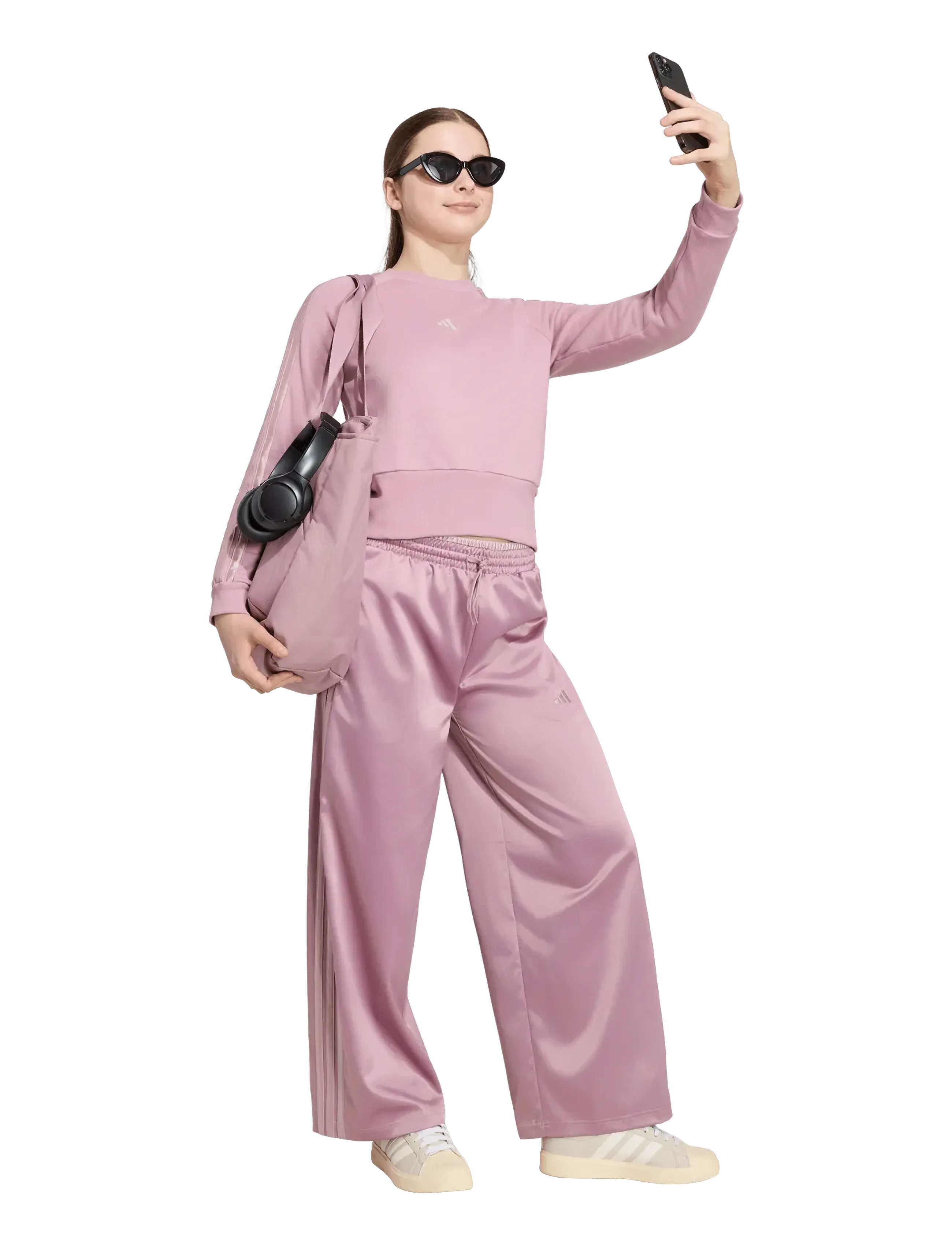 adidas Sportswear - JG SATIN Pant - magmau/dualil - 0