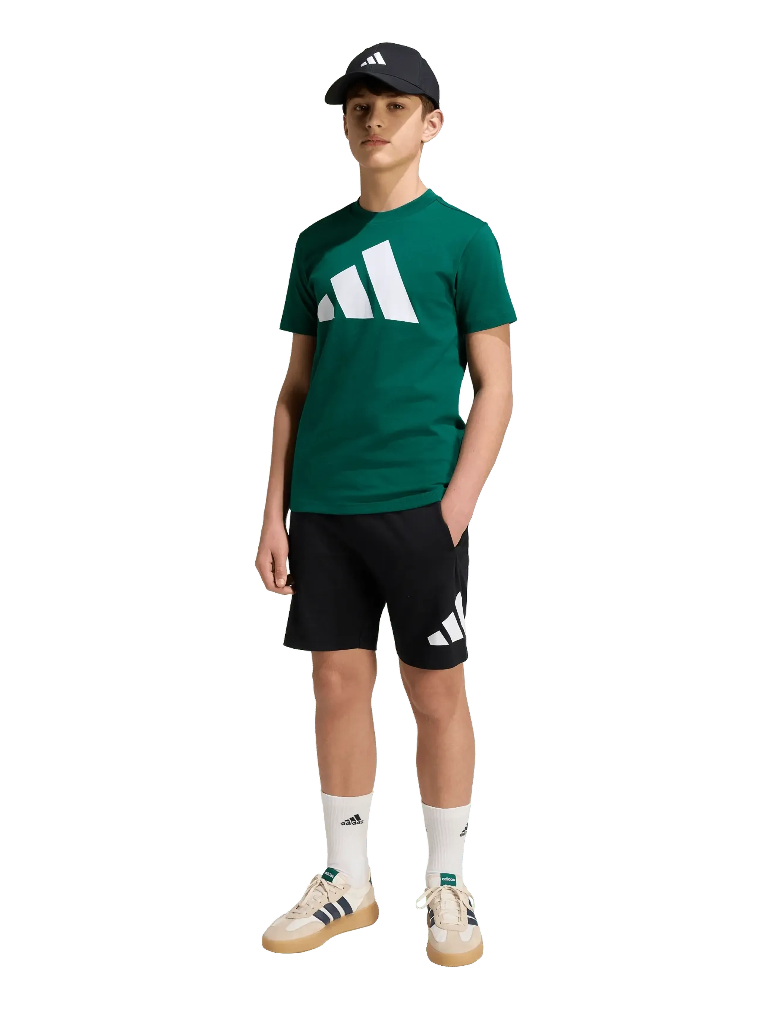 adidas Sportswear - J BL TEE 160 - spordisärgid - cgreen/white - 2