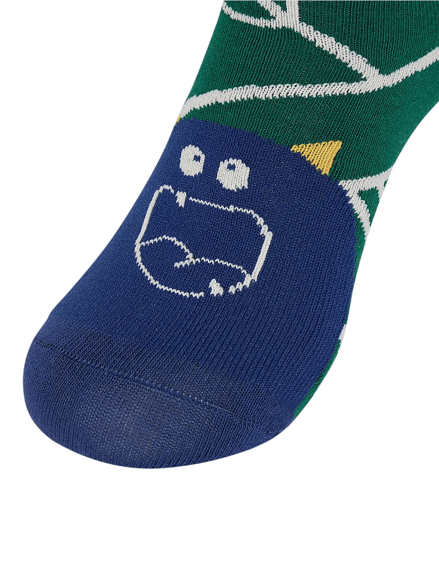 adidas Sportswear - LK TRNSTR 3PP - sokid - dkblue/cgreen/dkblue - 3