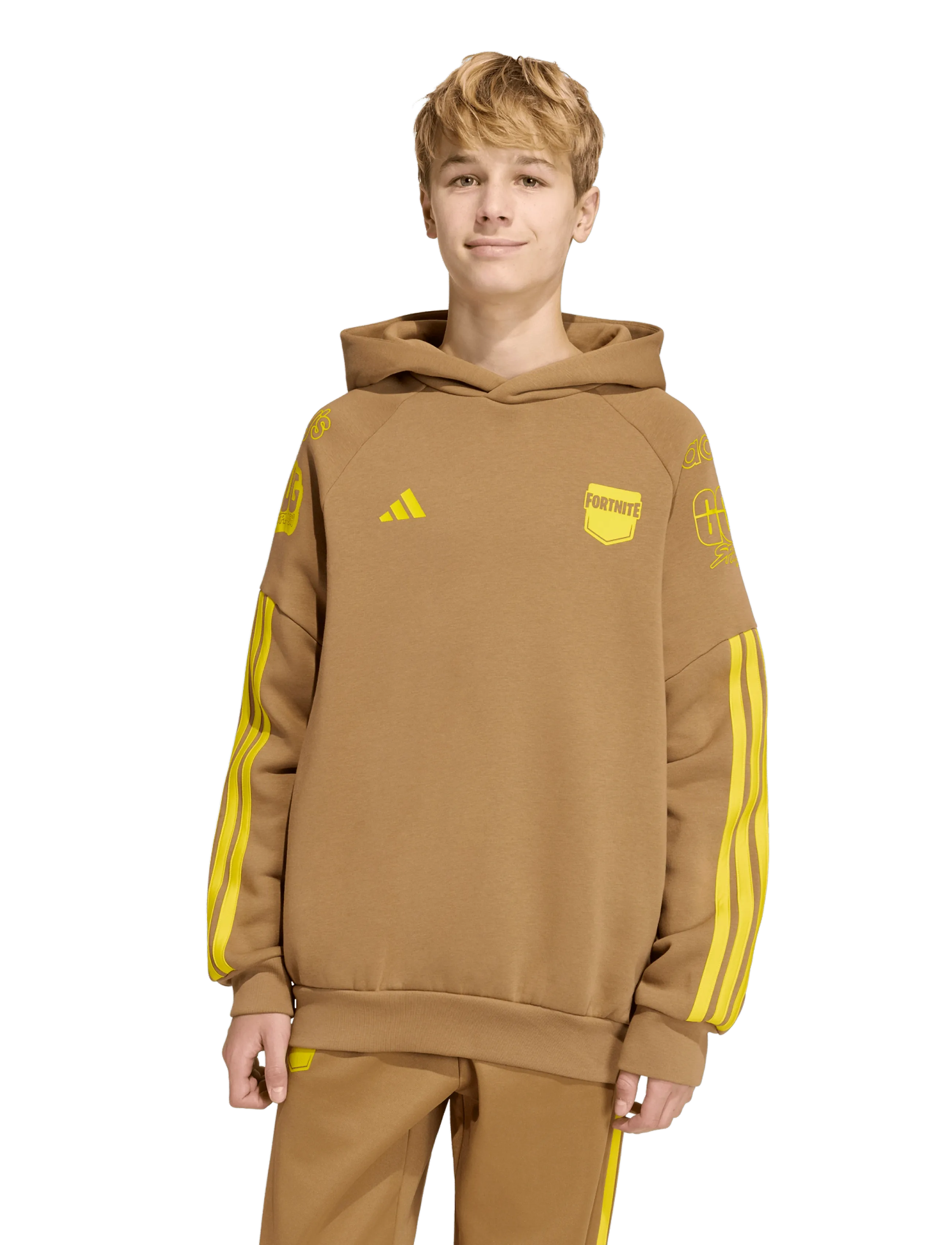 adidas Sportswear - J FN HD - hoodies - brndes/yellow - 4
