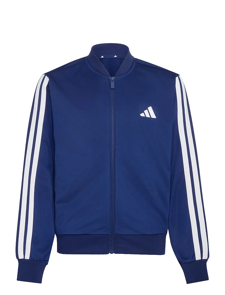 adidas Sportswear - J 3S FZ TR TT - sweatshirts - dkblue/white - 1