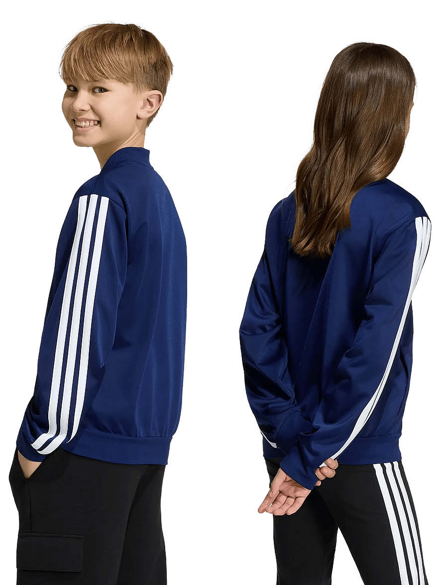 adidas Sportswear - J 3S FZ TR TT - sweatshirts - dkblue/white - 2