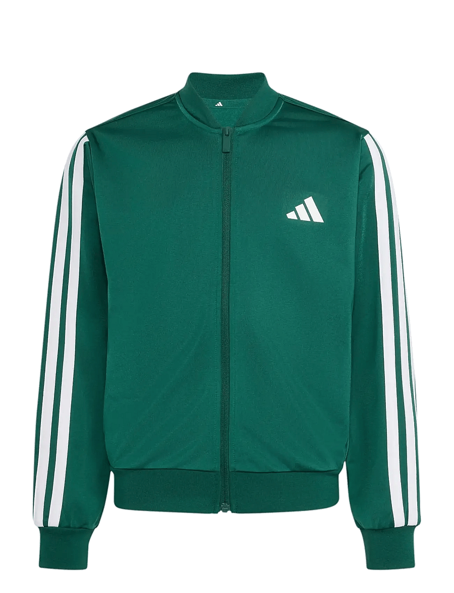 adidas Sportswear - J 3S FZ TR TT - sweatshirts - cgreen/white - 1