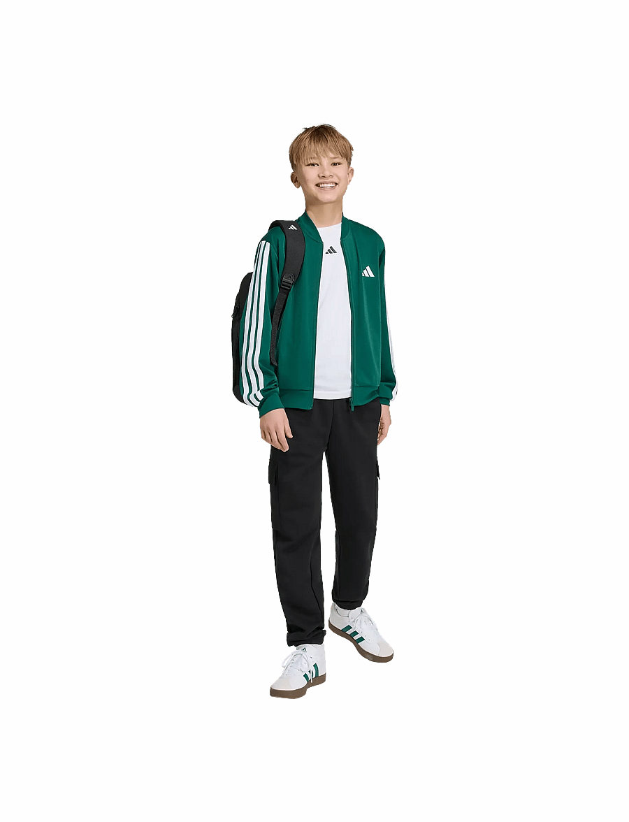 adidas Sportswear - J 3S FZ TR TT - sweatshirts - cgreen/white - 0