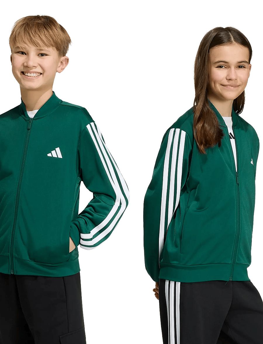 adidas Sportswear - J 3S FZ TR TT - sweatshirts - cgreen/white - 2