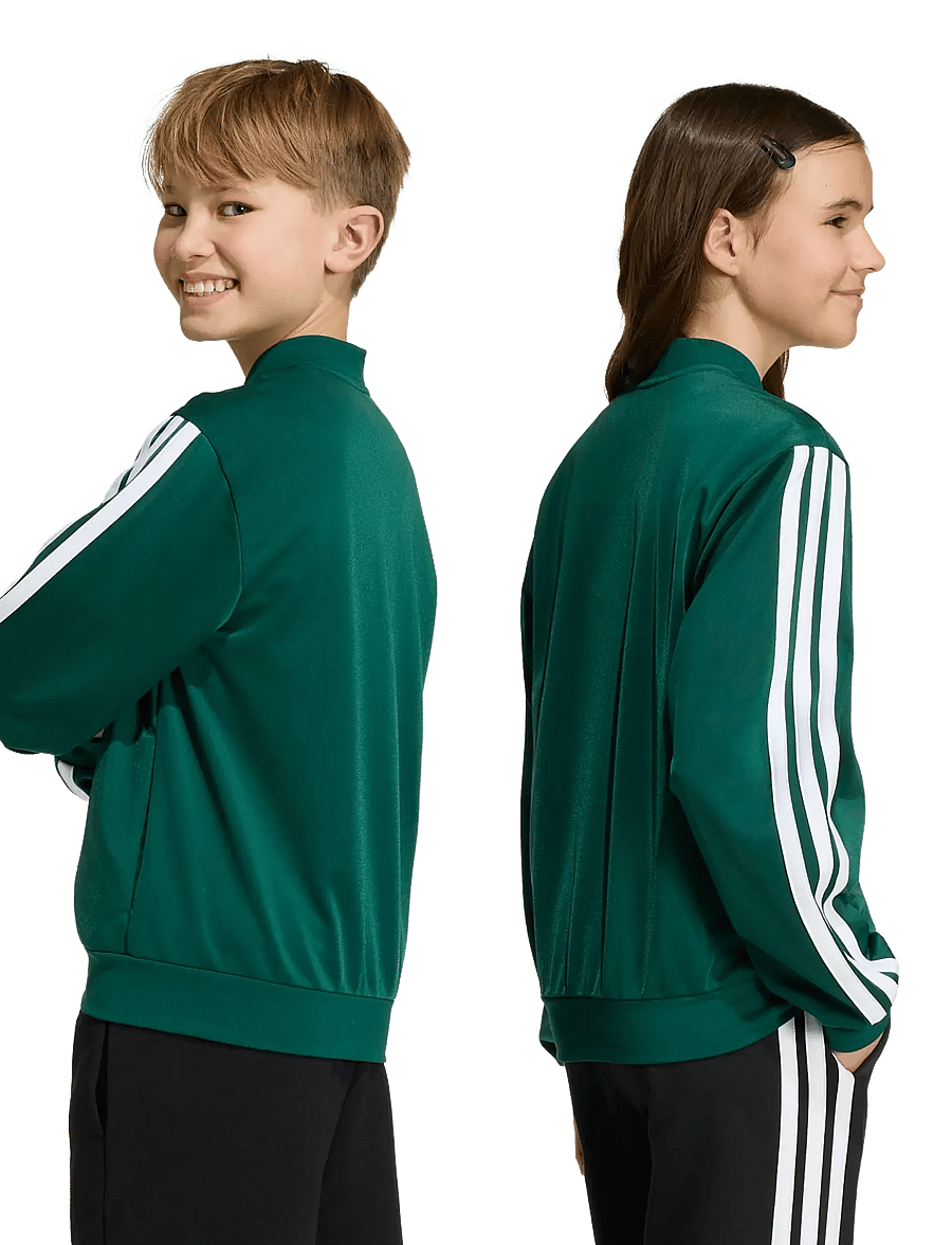 adidas Sportswear - J 3S FZ TR TT - sweatshirts - cgreen/white - 3