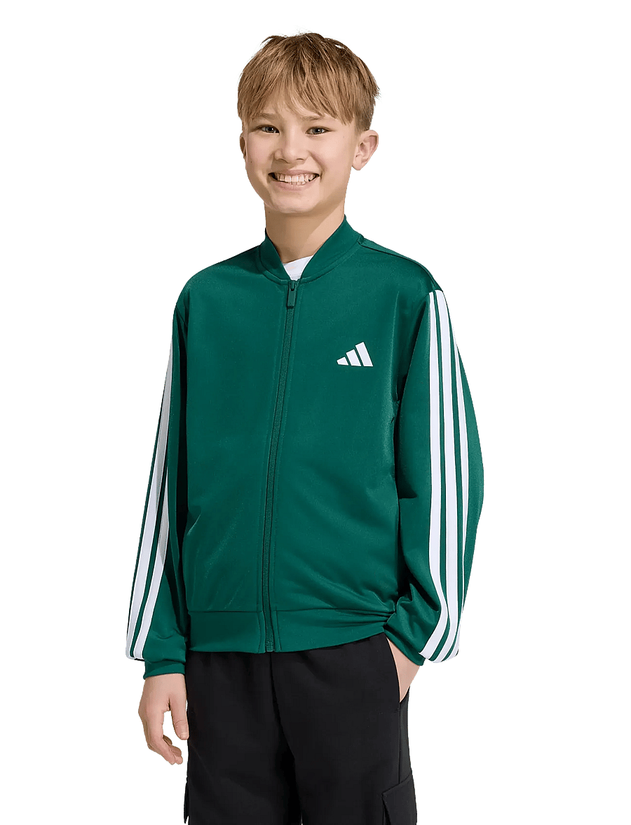 adidas Sportswear - J 3S FZ TR TT - sweatshirts - cgreen/white - 4