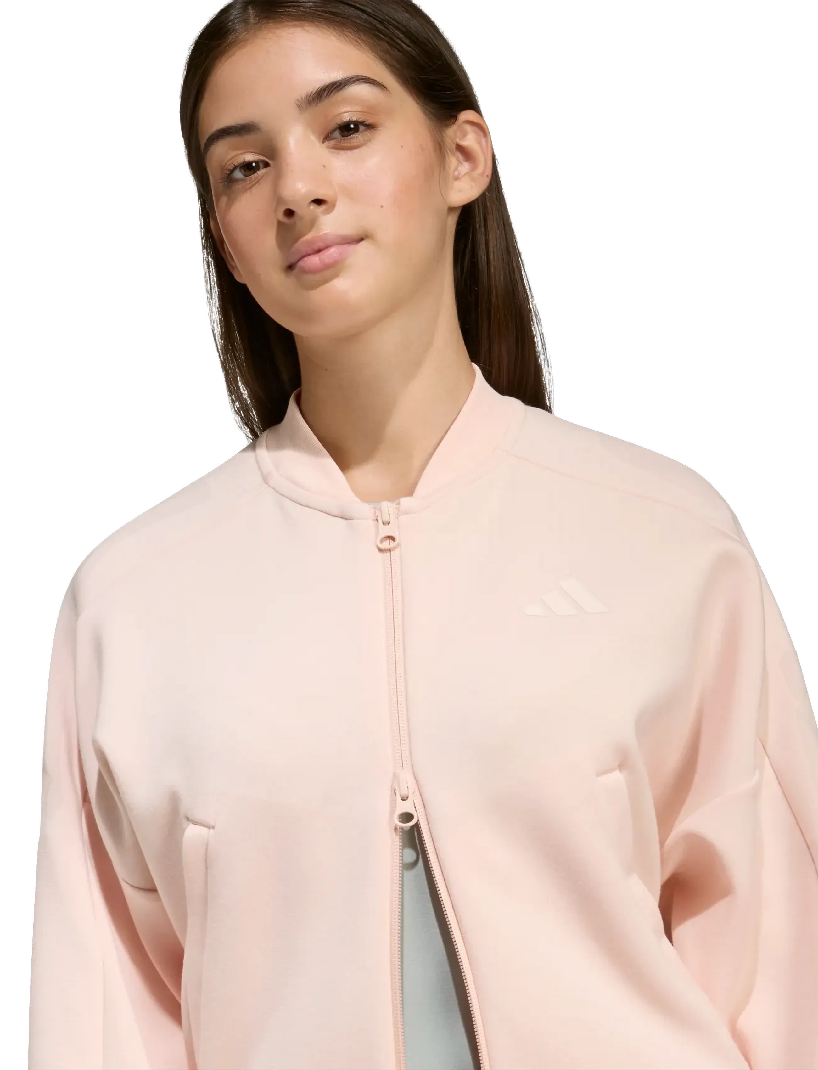 adidas Sportswear - JG FI 3S FZ - overtøj - blupnk/pnktin - 3