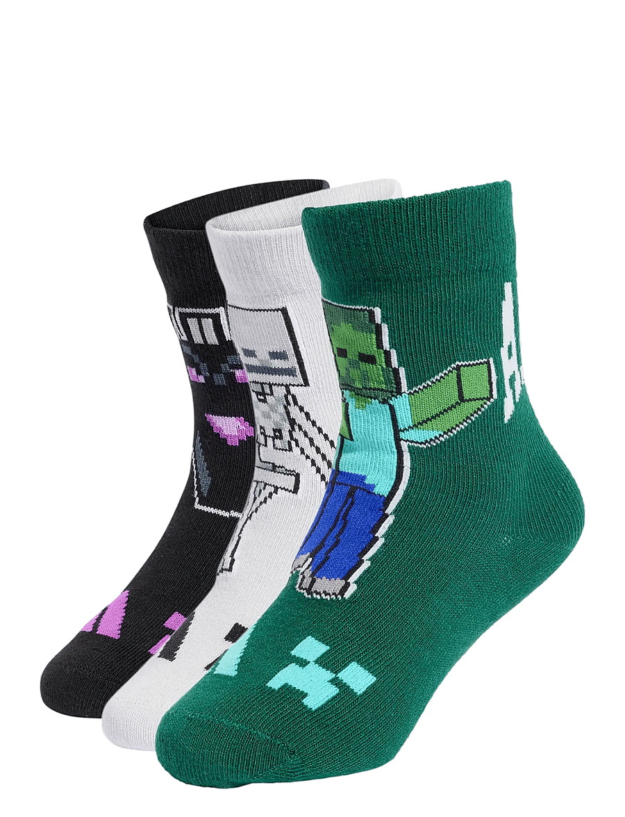 adidas Sportswear - LK MINECRAFT 3P - sokid - lgsogr/cgreen/black - 0