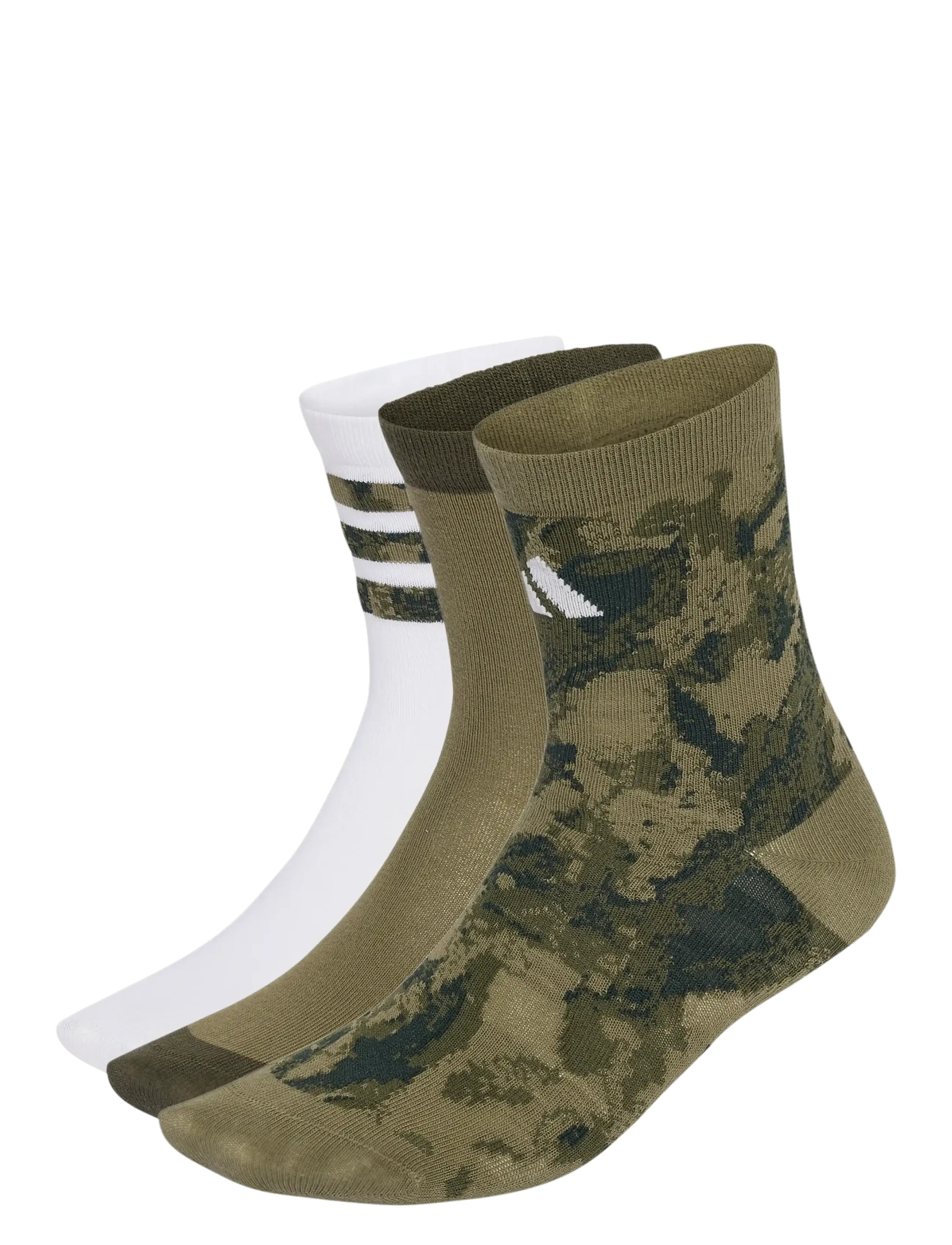 adidas Sportswear Yb Camo 3Pp, 25-27, Khaki green, Sokker & Strømpebukser > Sokker, Børn
