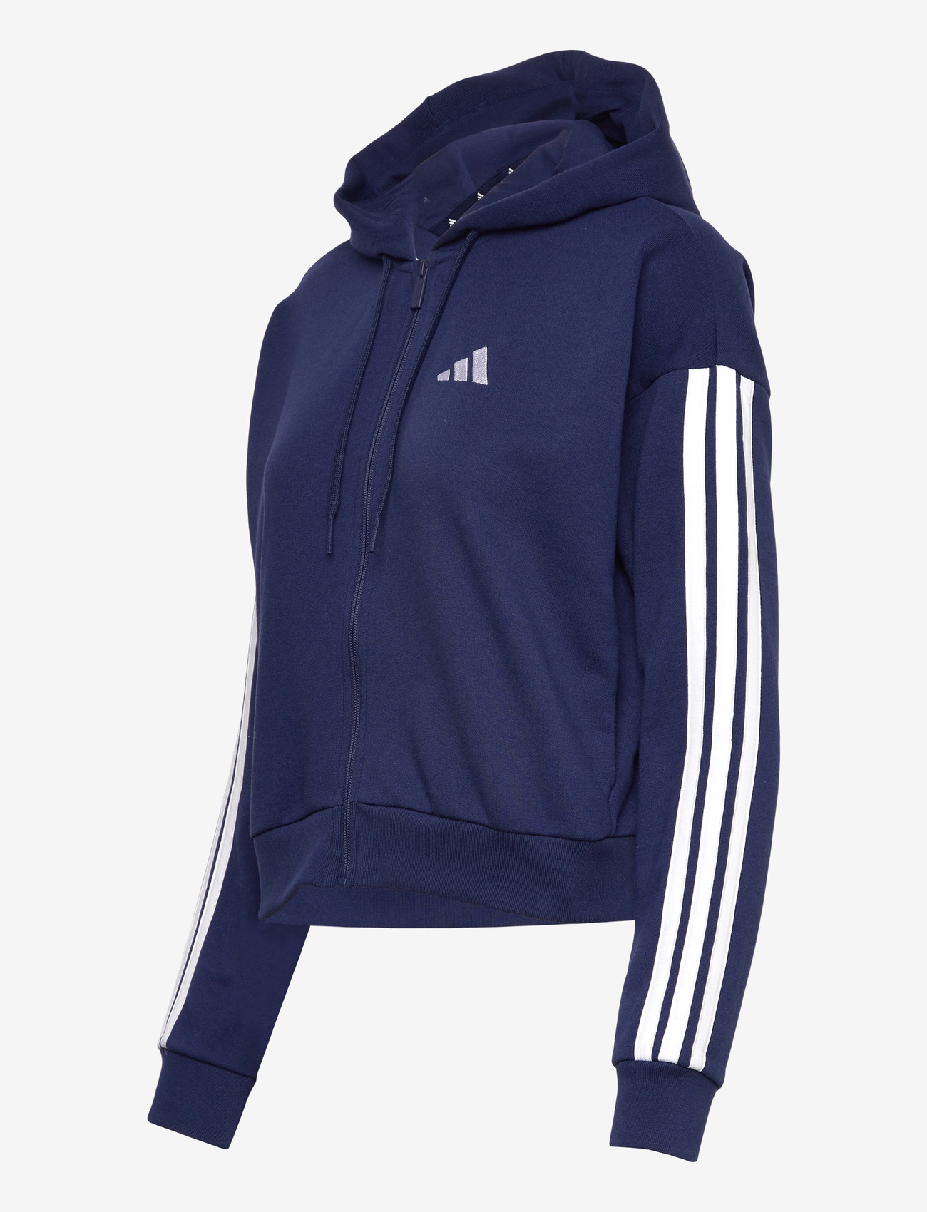 adidas Sportswear - W 3S FT FZ HD - dressipluusid ja pusad - dkblue/white - 3