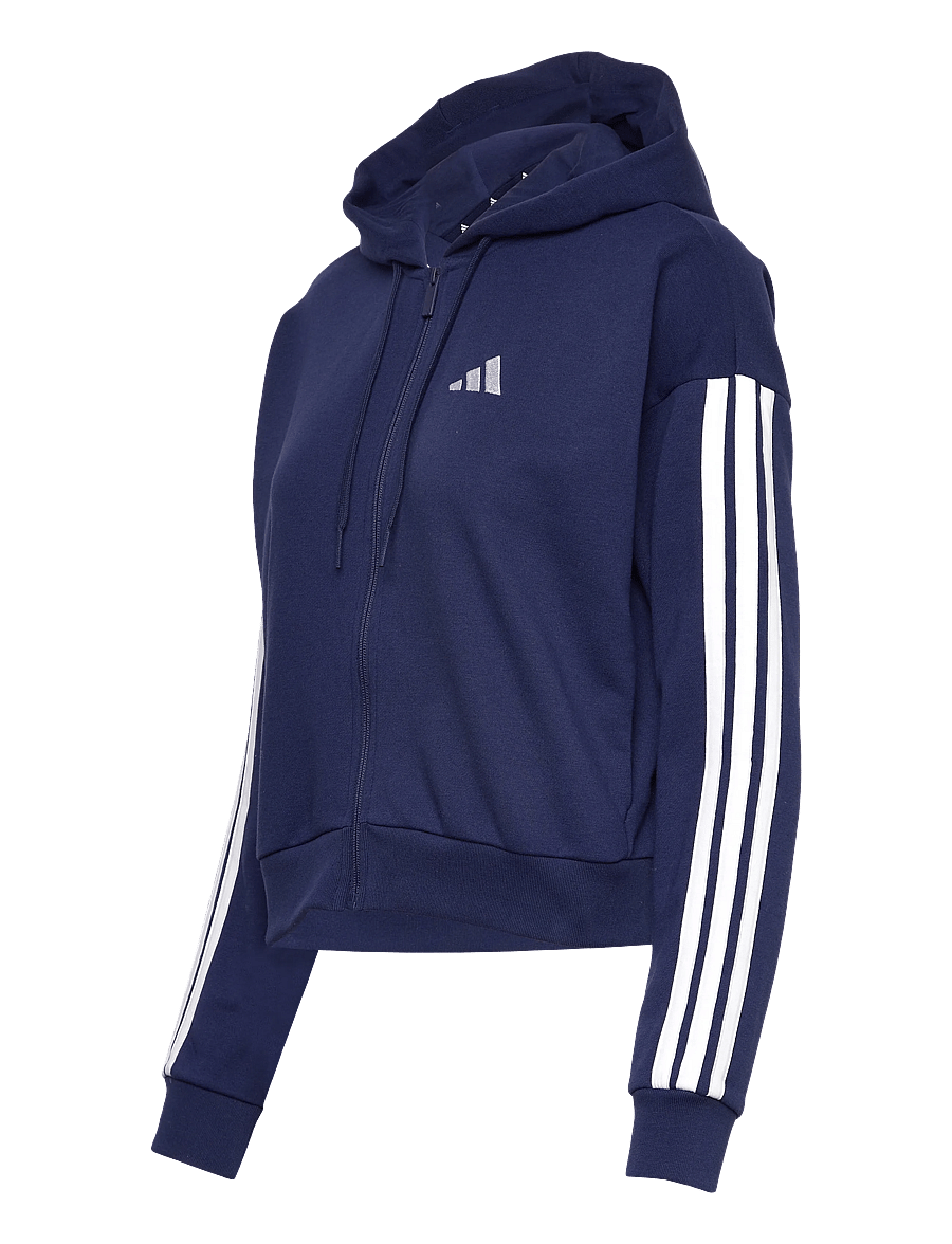 adidas Sportswear - W 3S FT FZ HD - oberteile - dkblue/white - 3